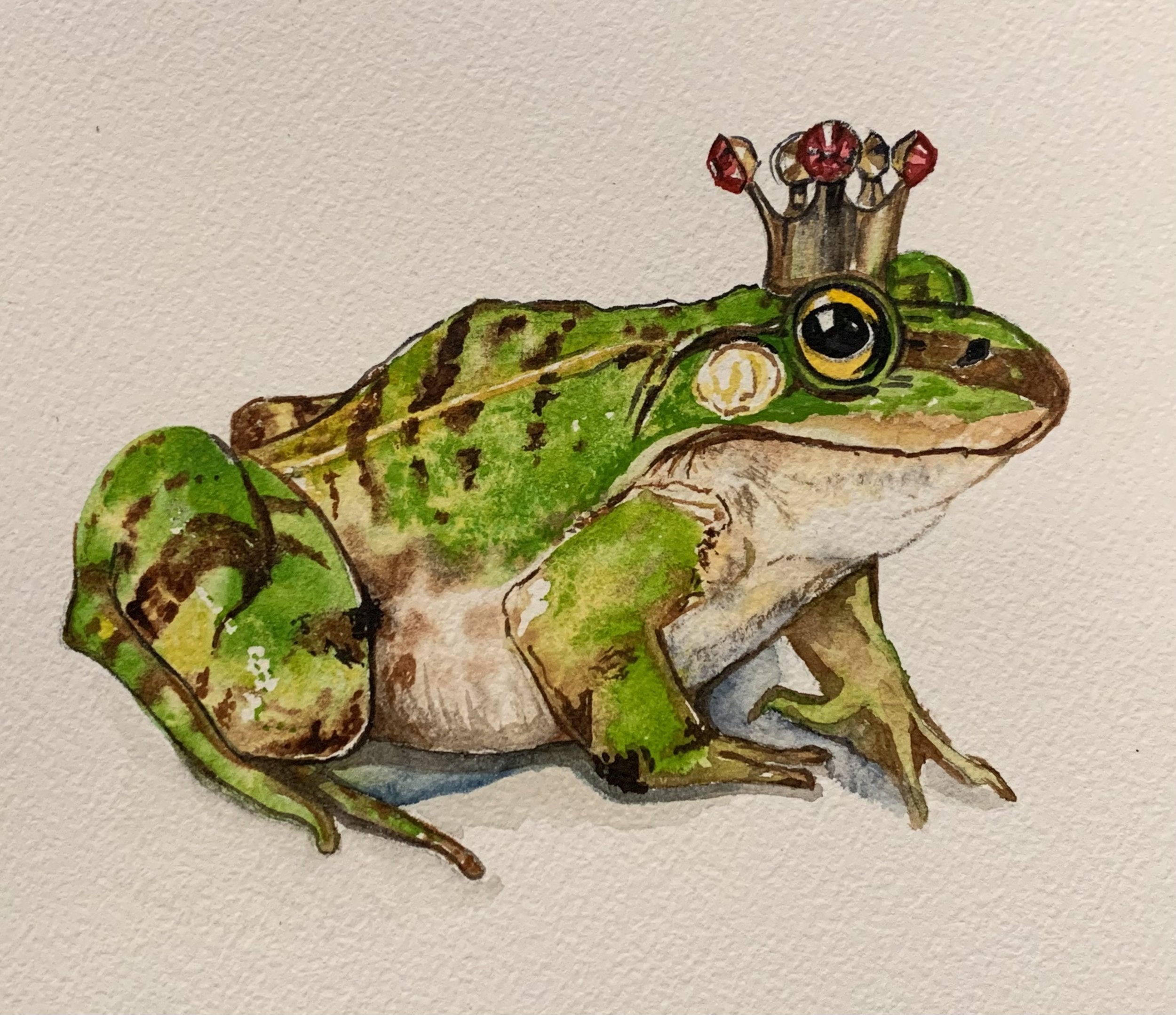 Frog Prince | 5x7 | watercolor | 100