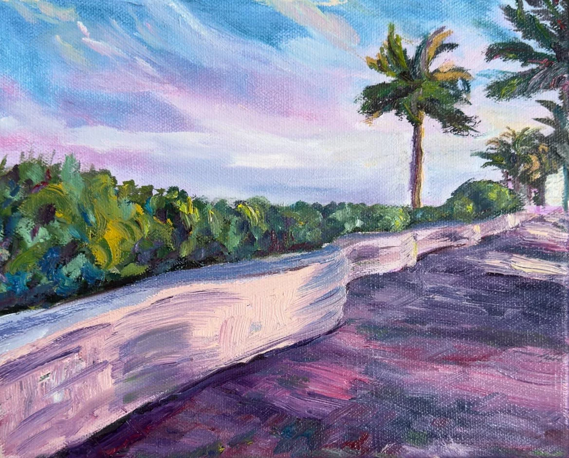 Blue Hour by the Beach | 8x10 | oil on canvas | 800