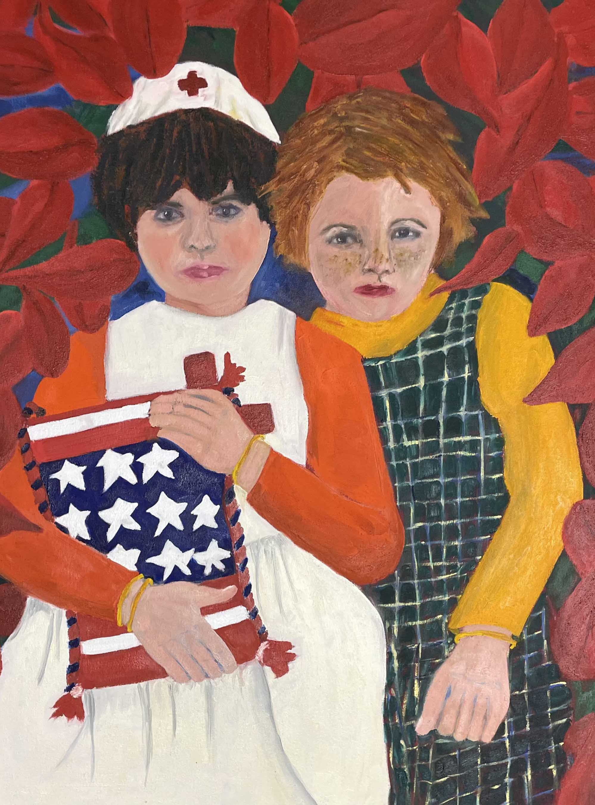 Spangled (Cousins) | 35x58 | oil and oil stick on canvas | 2500