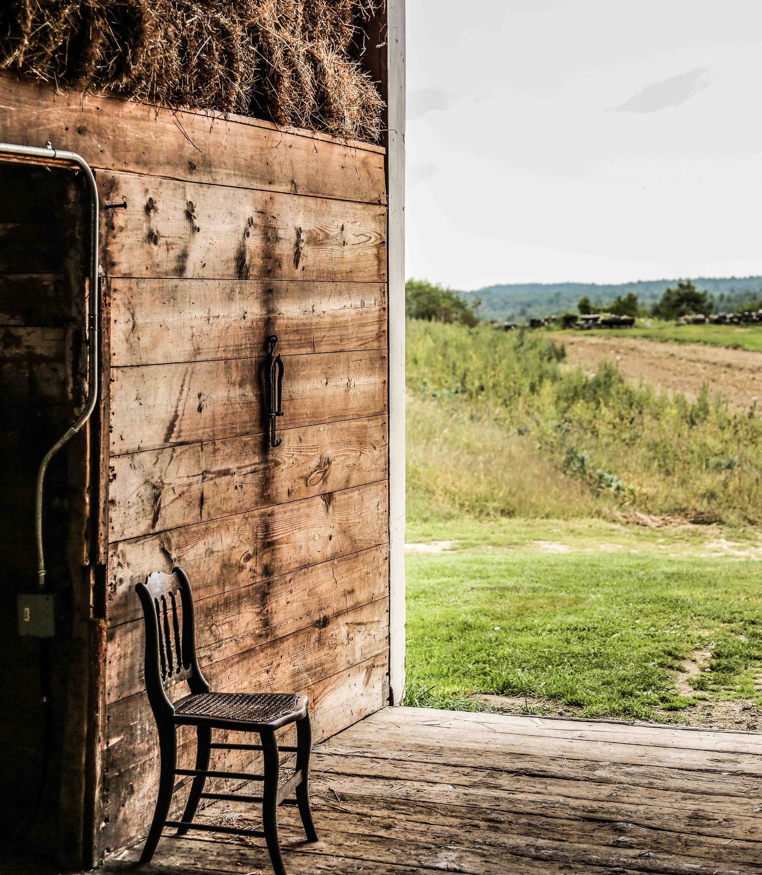 Chair in Barn | digital photograph | 100