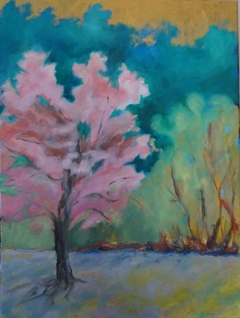 Afternoon Sunstrike | 18x24 | oil and oil pastel on canvas | 500