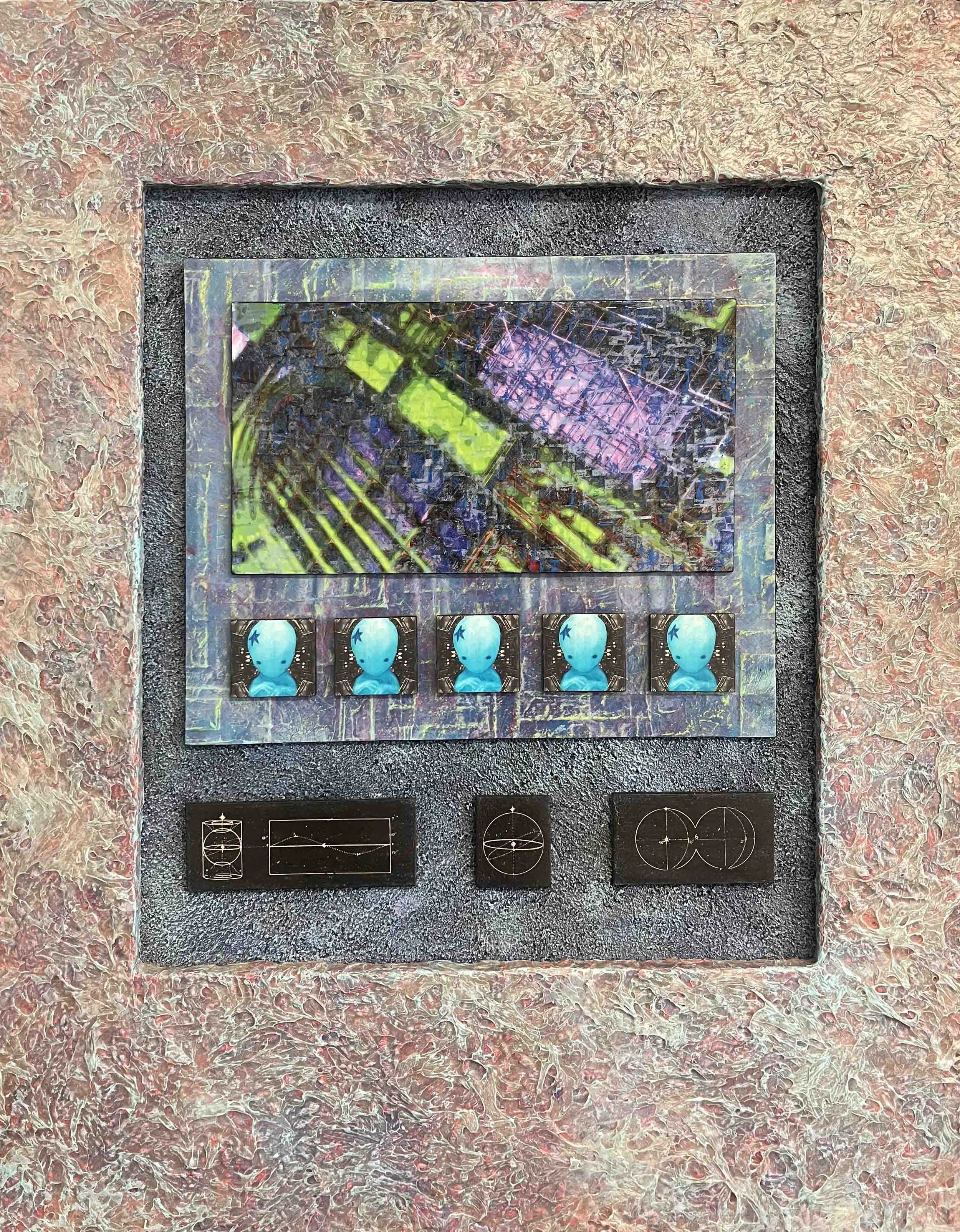 Space Babies: Iteration One | 39.5" x 31.5" | acrylics mixed media

