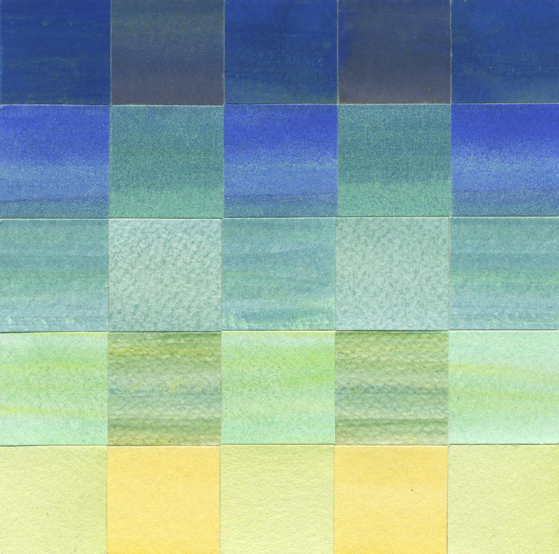 “Square Inch Project #6”
— 5” x 5”
— Watercolor Collage,
Mounted on Board,
Sealed with Wax — $50