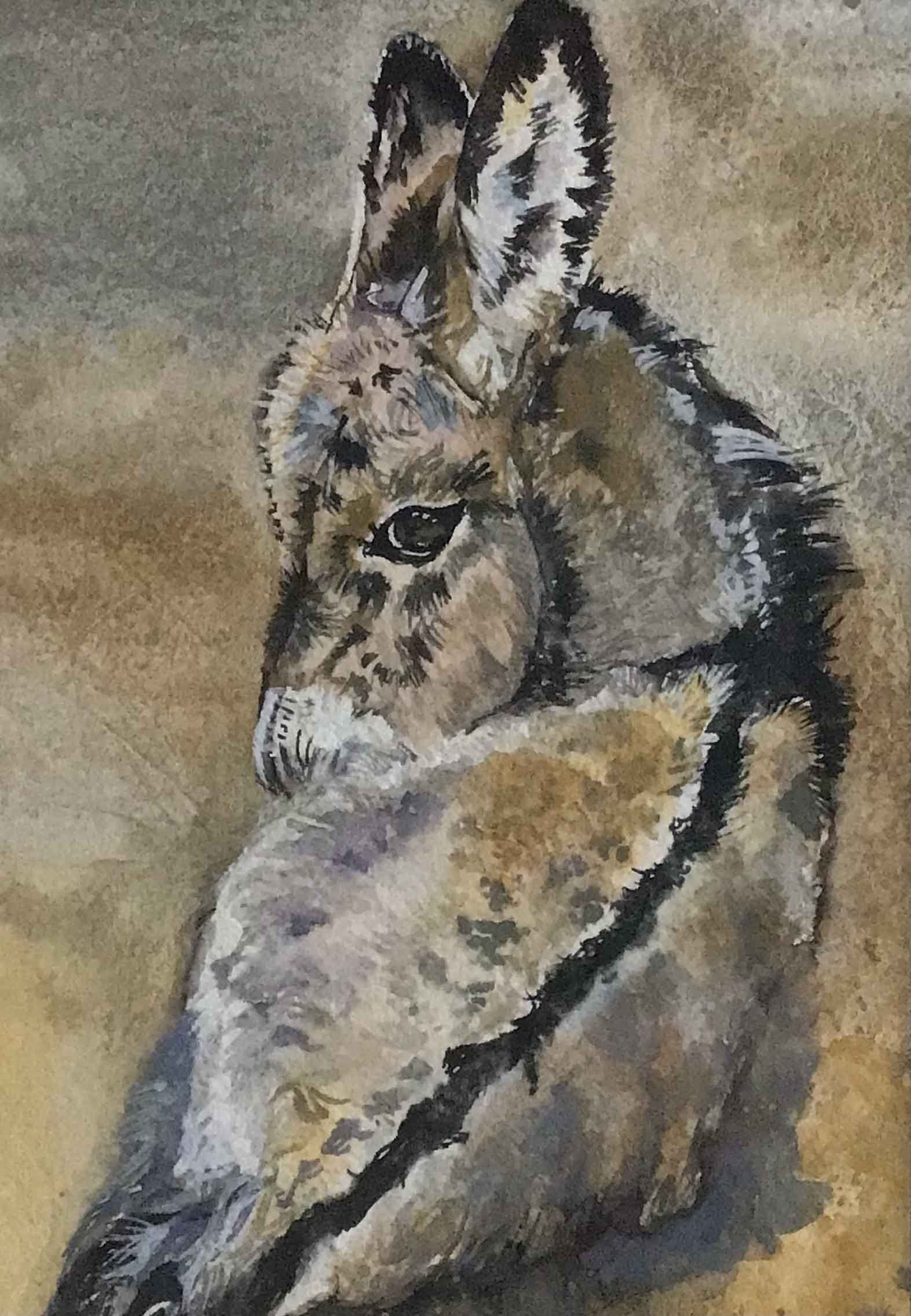 Who You Looking At | 5x7 | watercolor & ink | 100