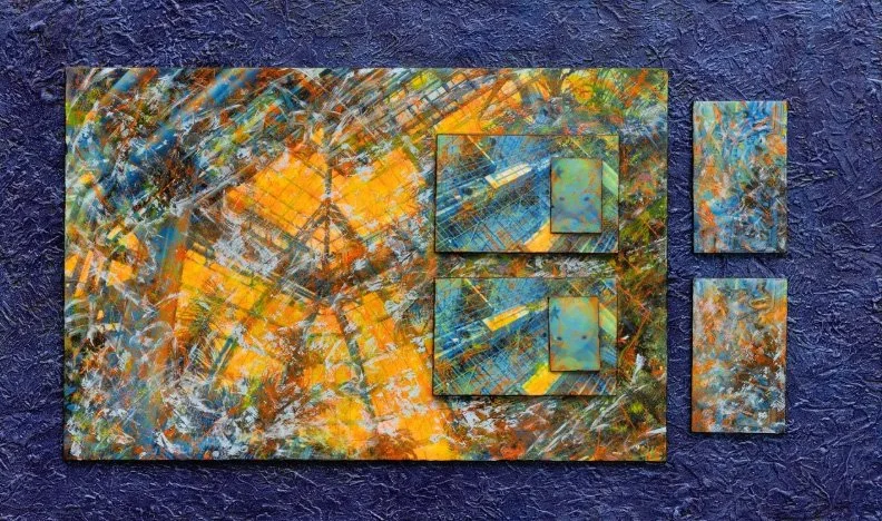 Space Babies: Iteration Two | 22" x 36.25" | acrylics mixed media