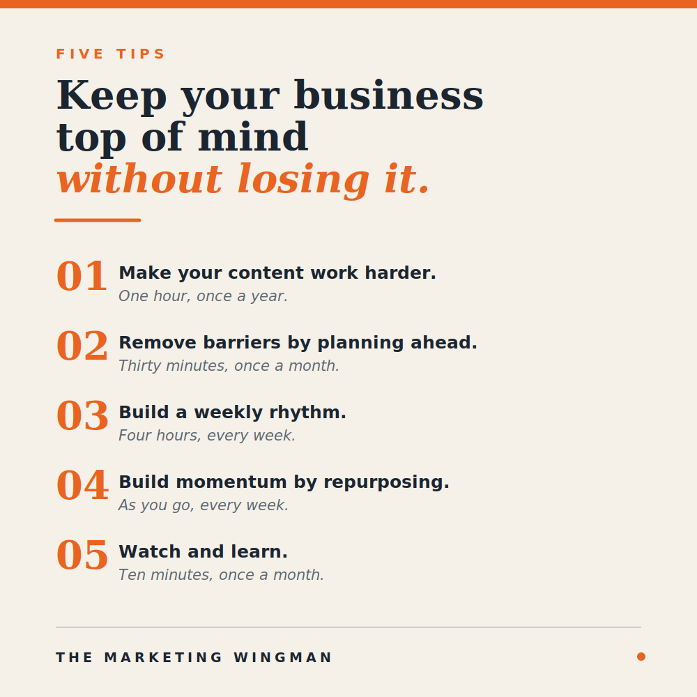 How to keep your business top-of-mind without losing your mind