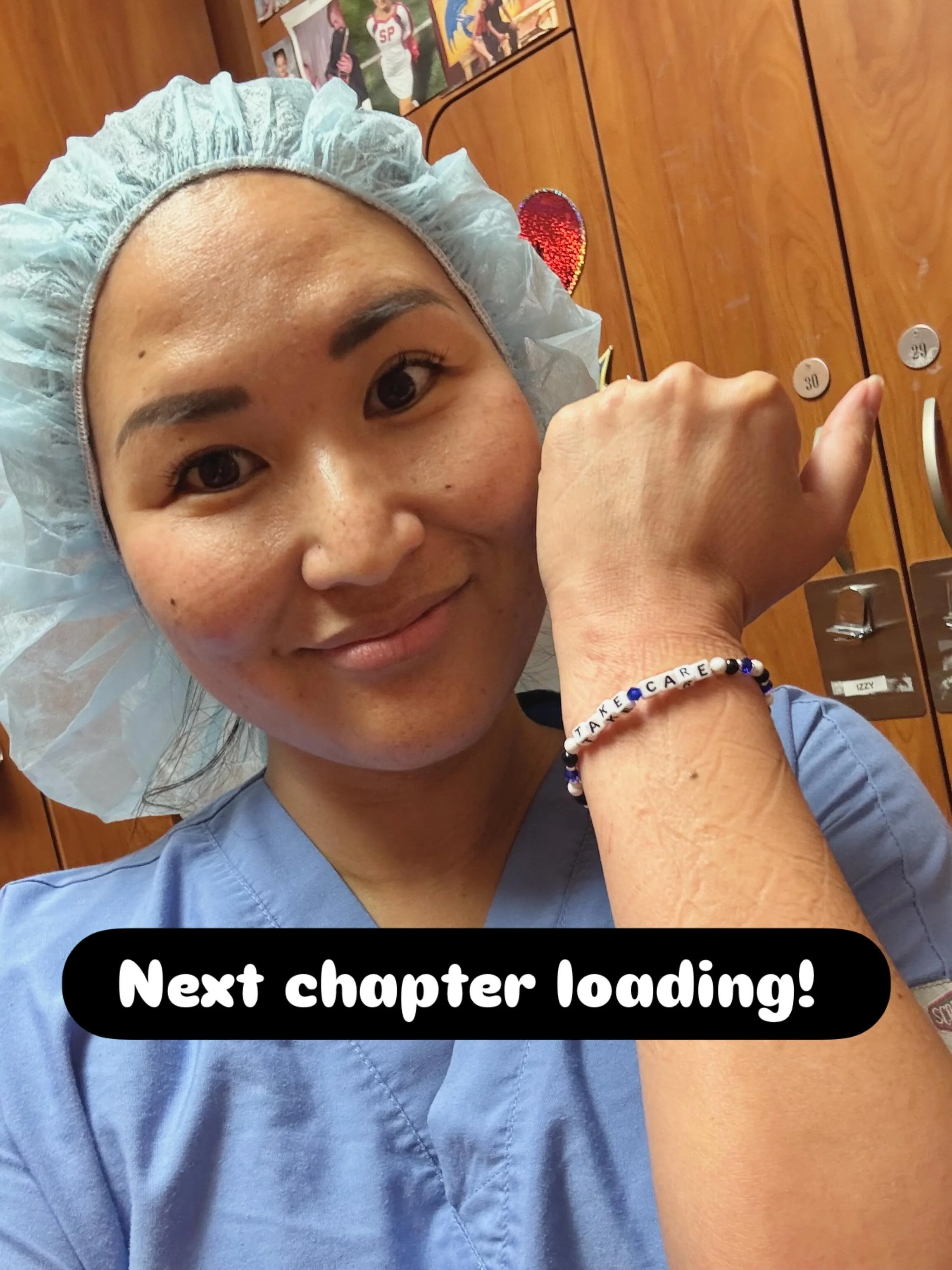 I got the sweetest bracelet from one of the reps I work with at the hospital. She gave it to me to TAKE CARE in my next steps. It is bittersweet leaving this position, but I am so excited to prepare for my next chapter. 

I will be sharing my plans w