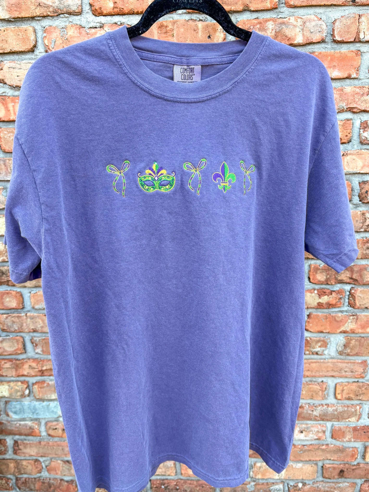 Mardi Gras Icon Embroidered T-Shirt