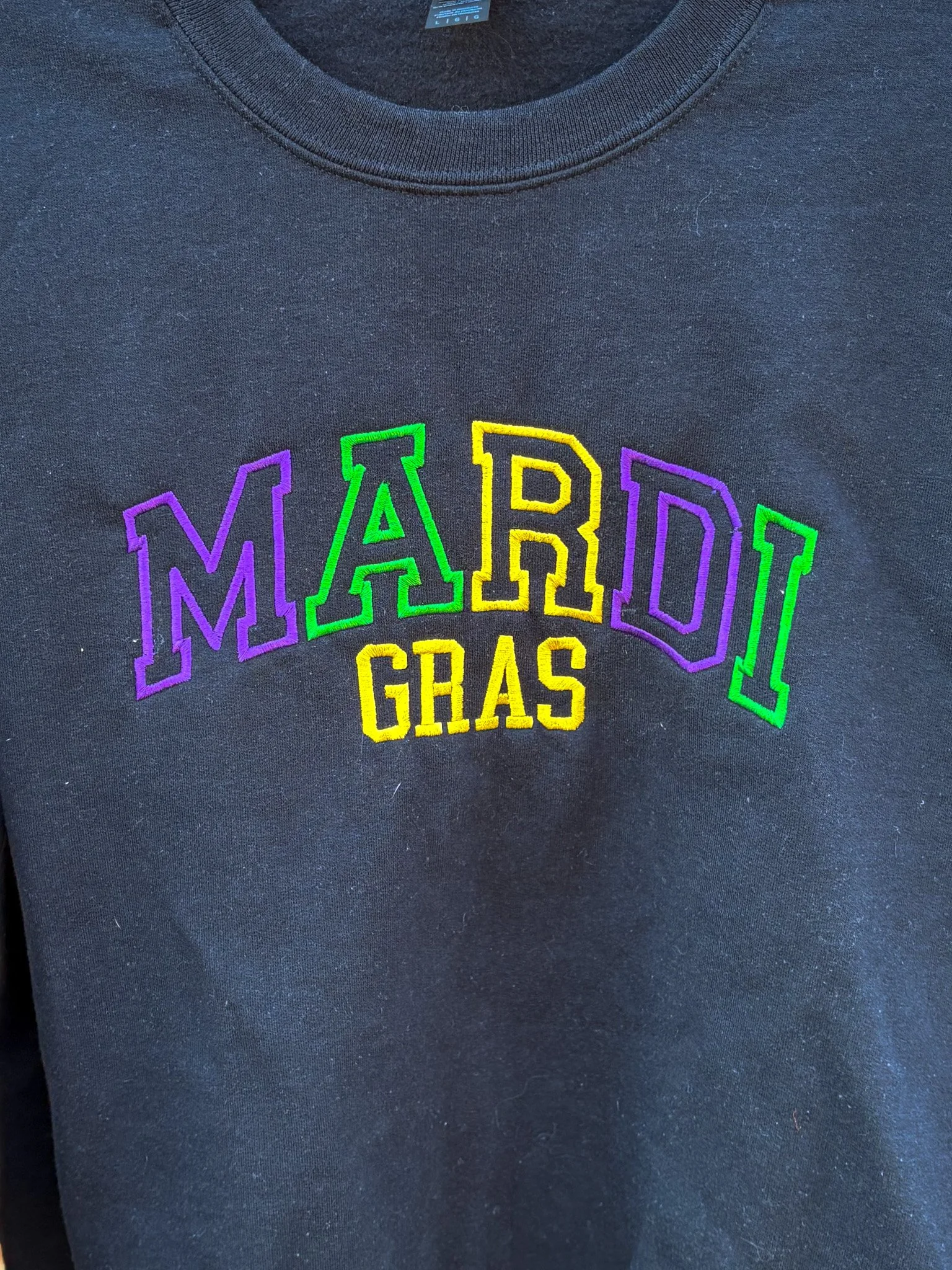 Mardi Gras Varsity Embroidered T-Shirt