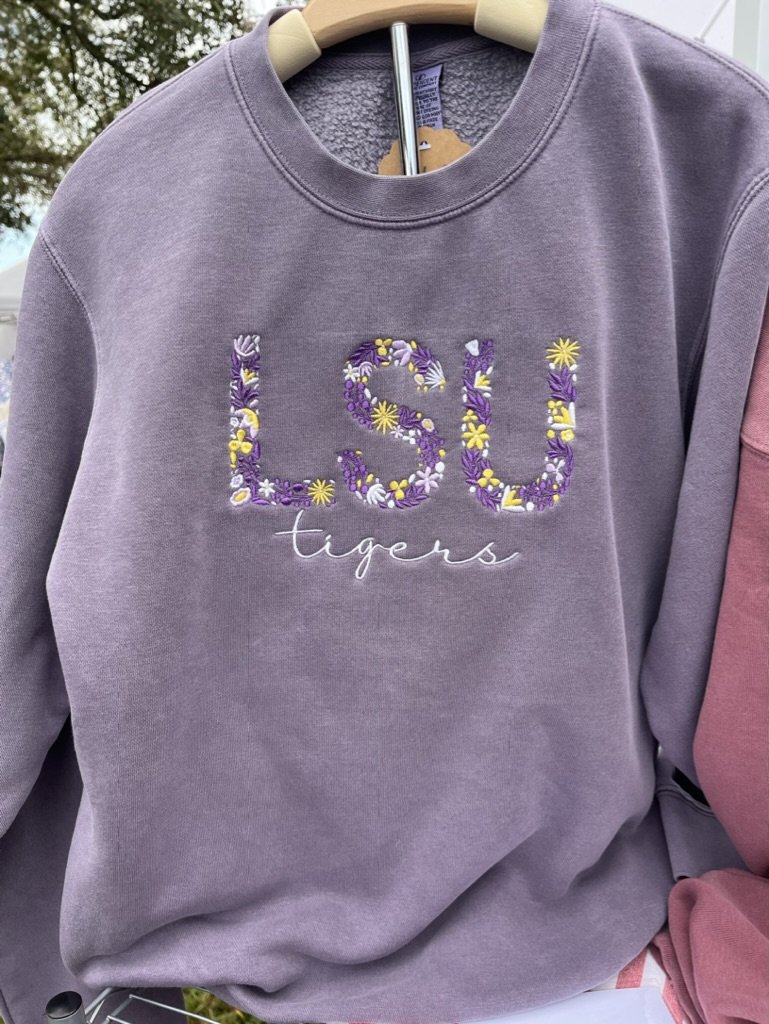 LSU Floral Sweatshirt