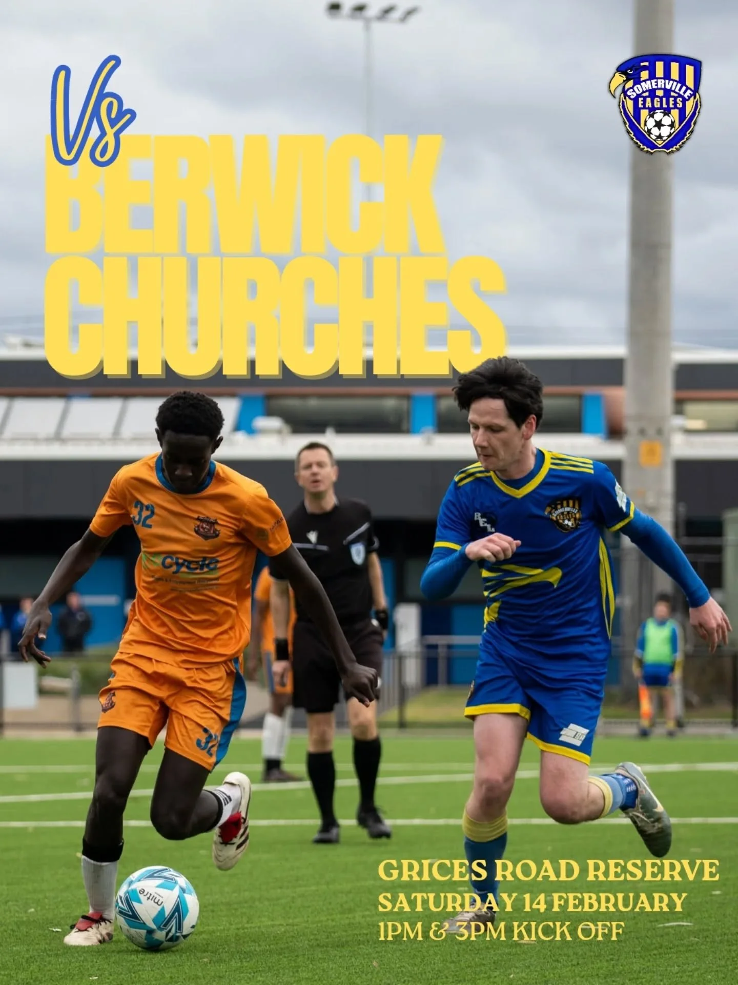 ⚽️ VALENTINES GAME DAY 🦅

We're in action this weekend, away to @berwickcsc! A chance for some more valuable minutes into the legs, and preparation for our round 2 cup fixture! 

To bring:
-Boots
-Shinpads
-A date

🦅 Senior Mens &amp; Reserves
📅  