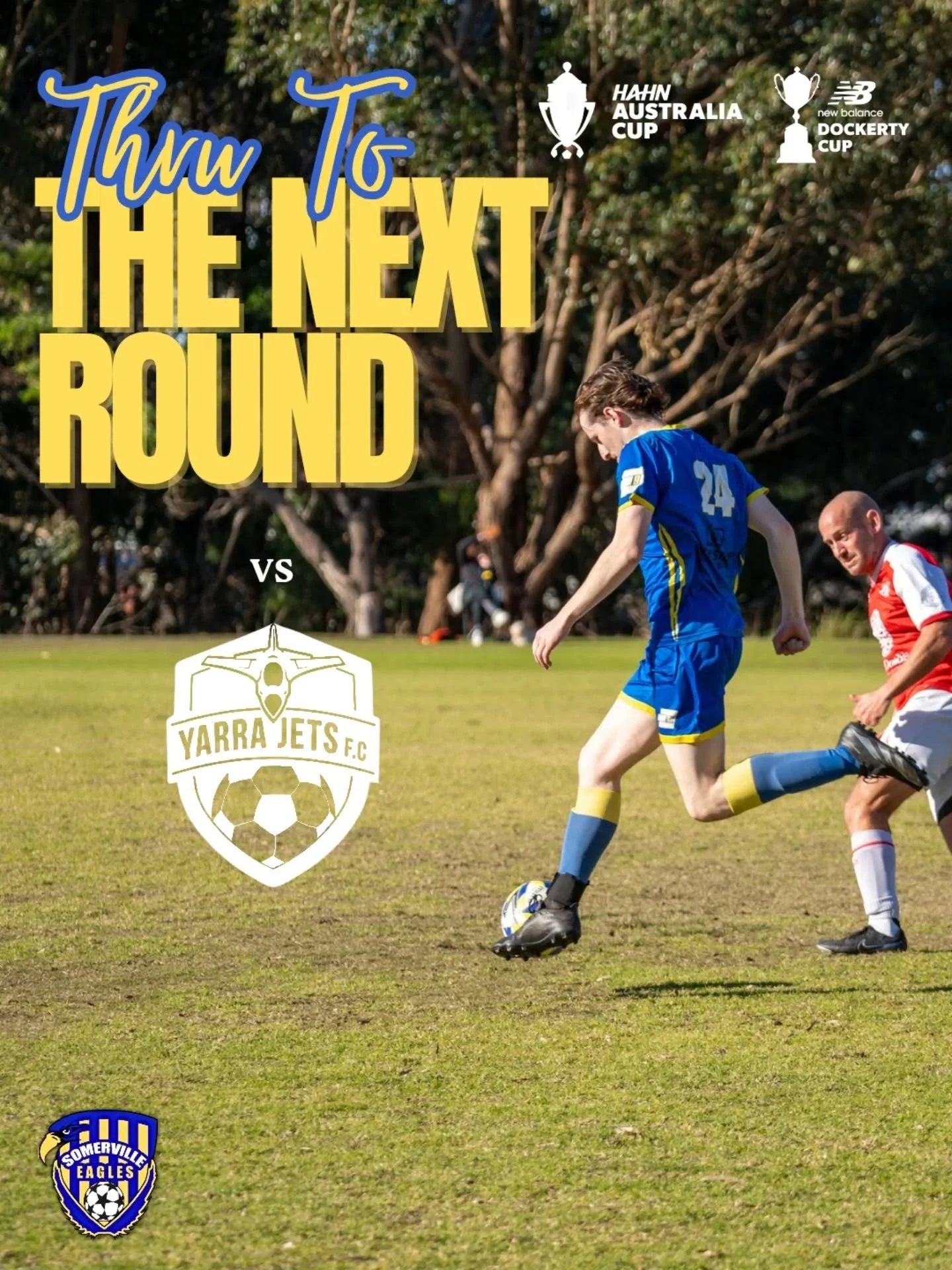 🏆 AUS CUP ROUND 2 🏆

Our next cup game has been confirmed against Yarra Jets, following their weekend win against Spring Hills!

We have the home fixture for this clash, so keep your calendars free on the 28th! More details to follow.

#sesc 🦅