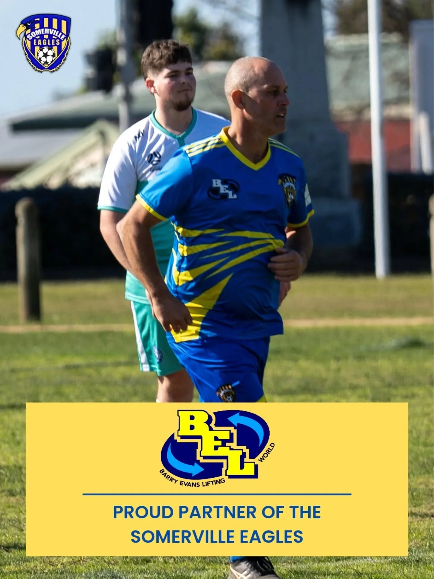🦅🤜 PARTNERSHIP ANNOUNCEMENT🤛 🦅

The Somerville Eagles are pleased to welcome back long time supporter of the club Barry Evans Lifting World as a partner for 2026! 

BEL has supported the Eagles for a few years now and they've been supporting Aust