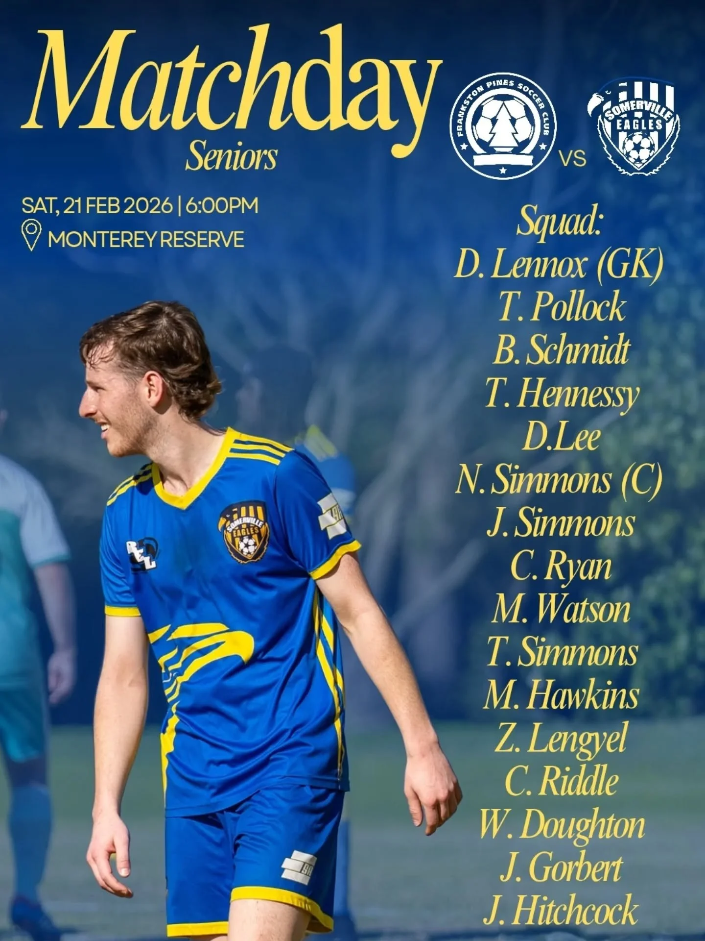 ⚽️ MATCHDAY SQUADS 🦅 

Check out our Eagles who are looking to soar against the Pines today! 

#sesc 🦅