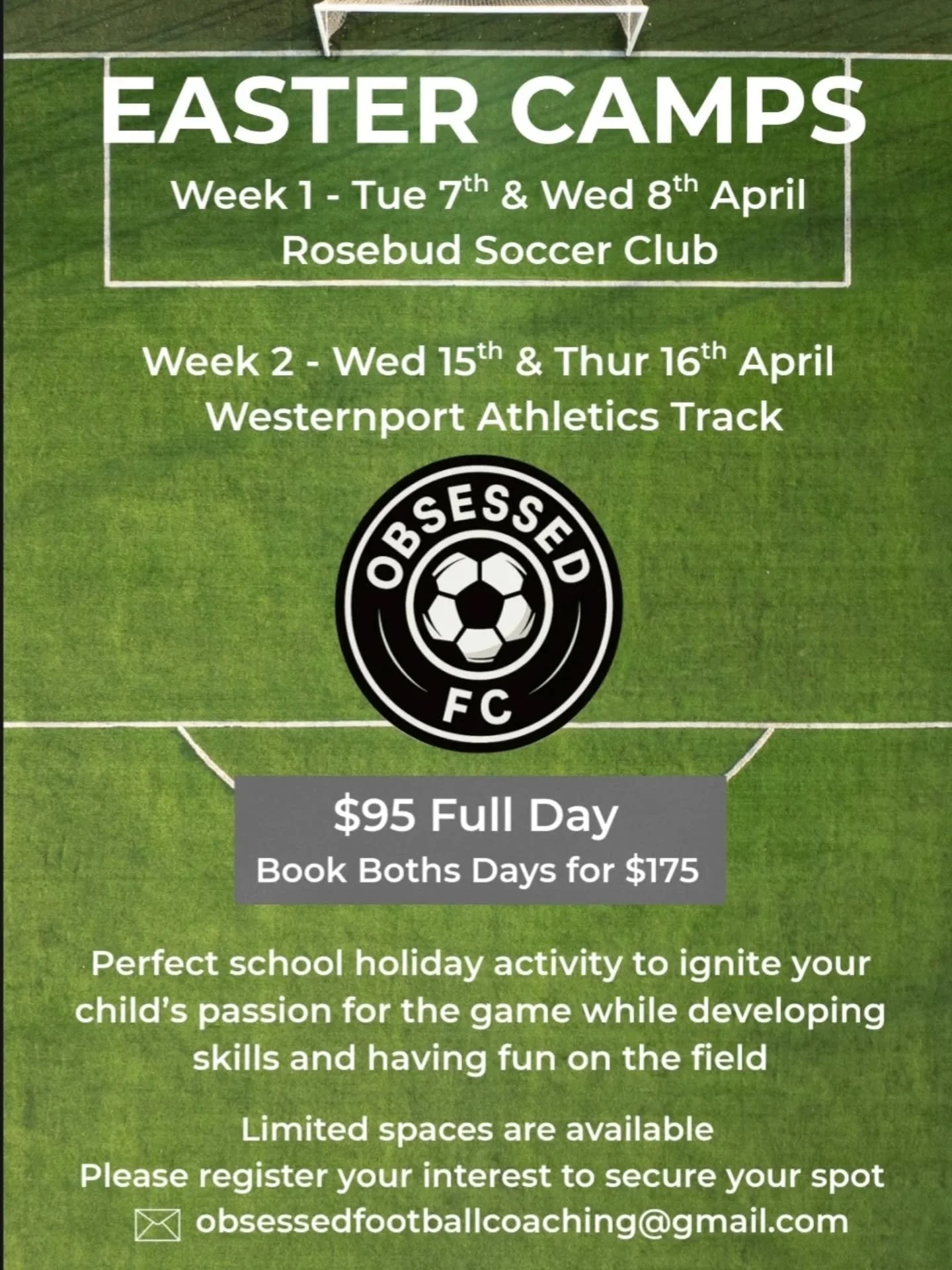 Our friends over at @obsessedfc are running a juniors holiday program! Spots are limited, so register your interest at obessedfootballcoaching@gmail.com!

#sesc 🦅