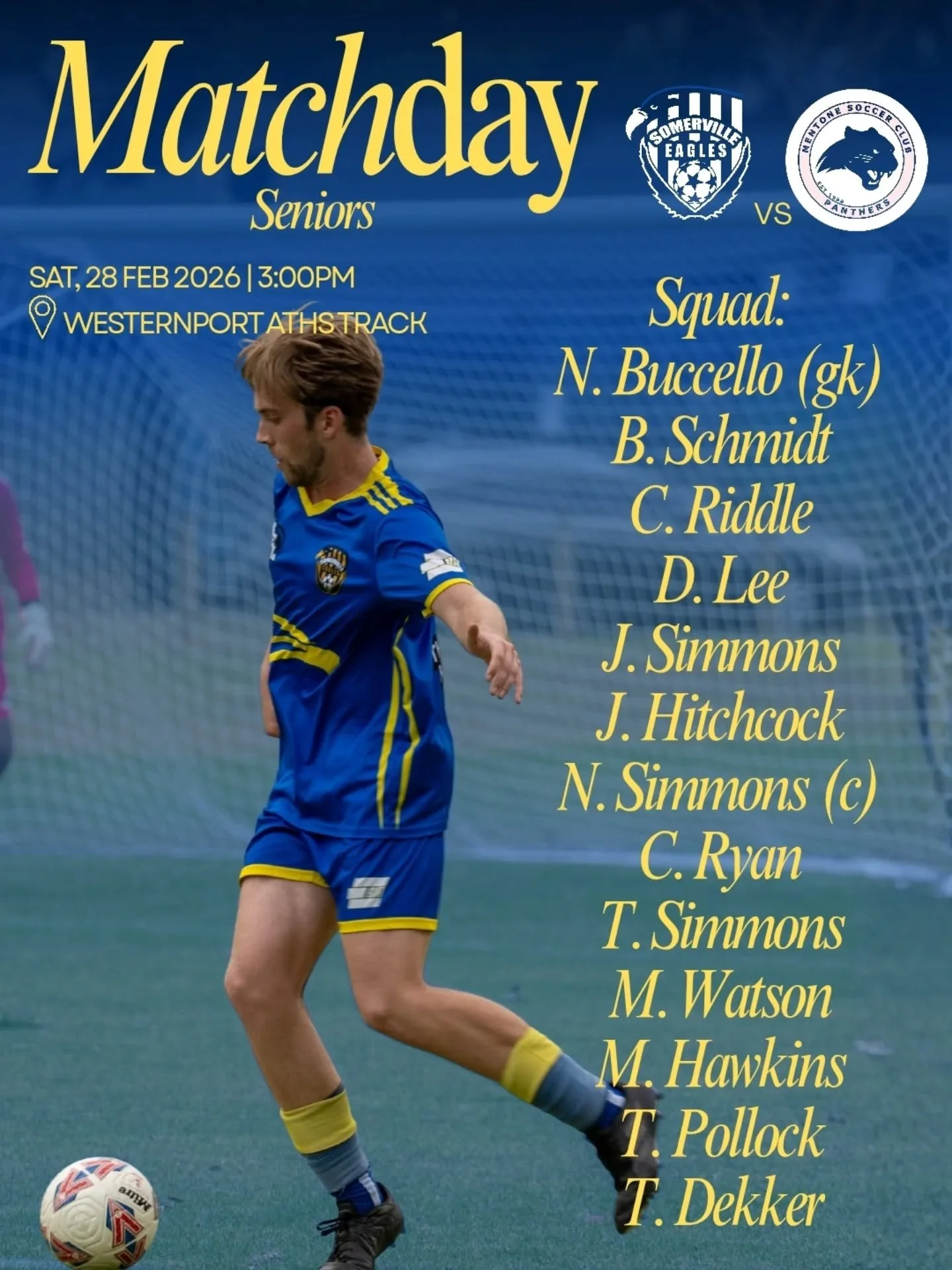 Your squads to face Mentone today!

We see some new faces, as well as the return of a few other key players!

#sesc 🦅