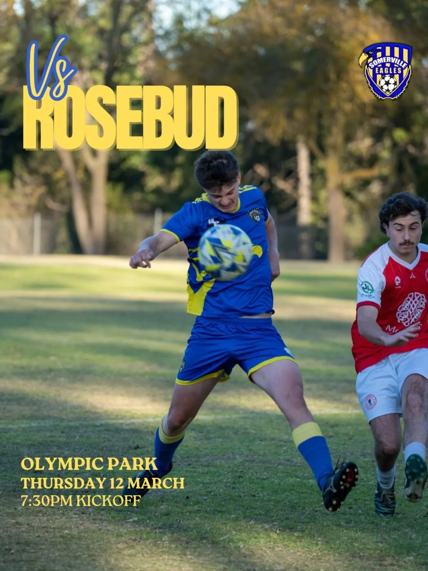 ⚽️ SENIOR FOOTBALL ⚽️

Some midweek action for you to sink your teeth into as our Seniors take on Rosebud this Thursday! Come support the boys under lights in their final preparation game before the season.

🦅 Senior Mens
📅 Thursday 12 March 2026
?
