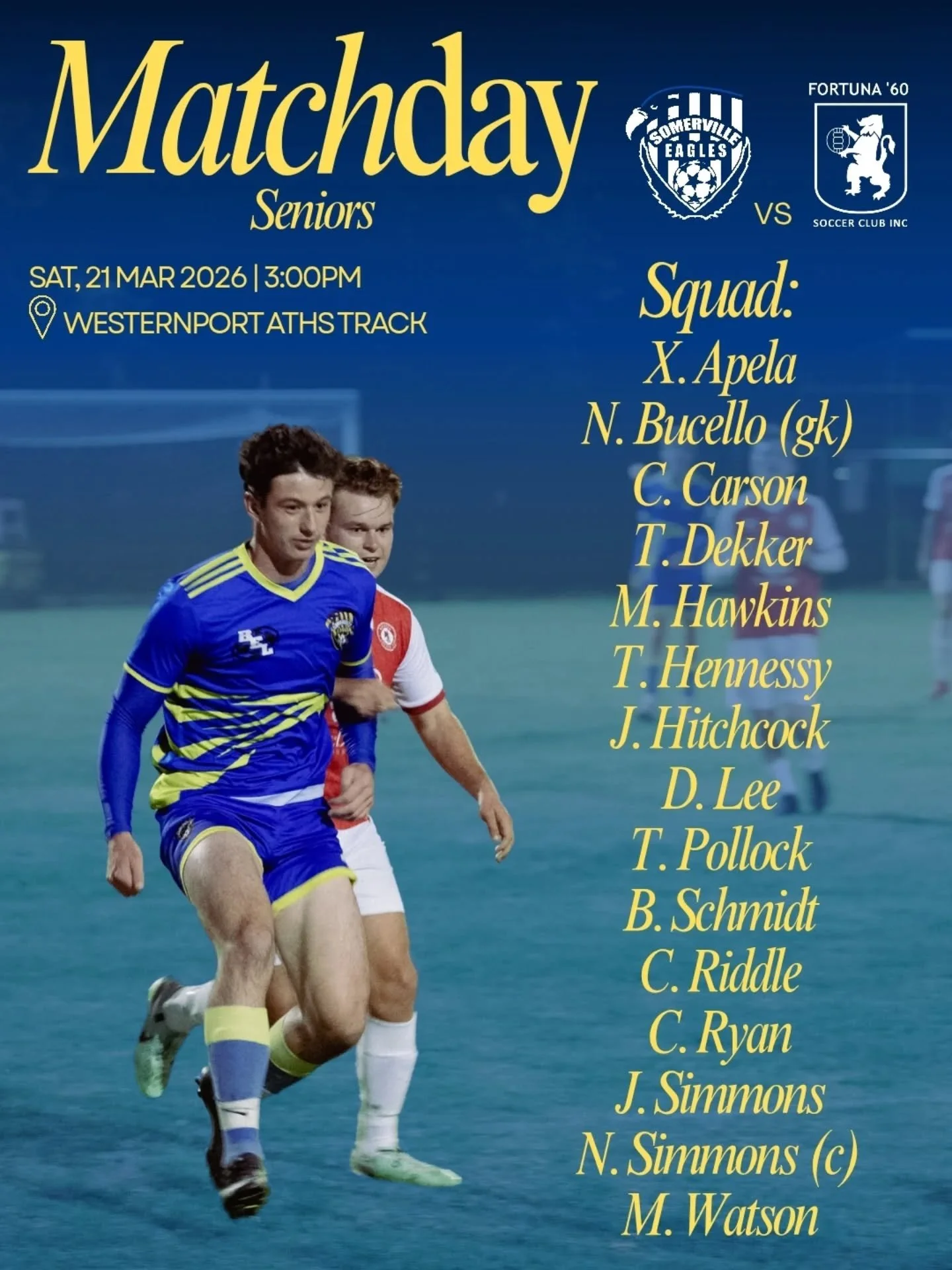 Round one baby! Our matchday squads to take on Fortuna 60! Catch all the action today from 1pm!

#sesc 🦅