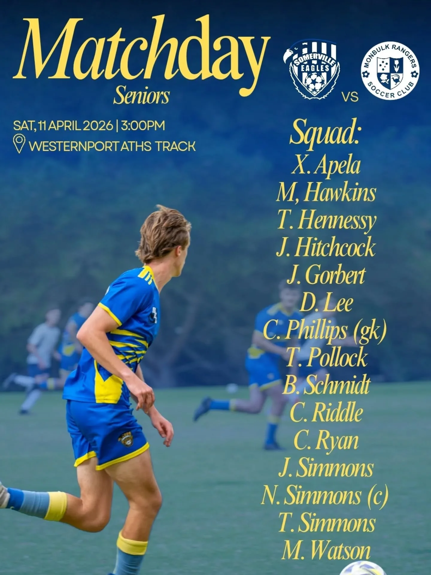 Your matchday squads for Monbulk 🙌

#sesc 🦅