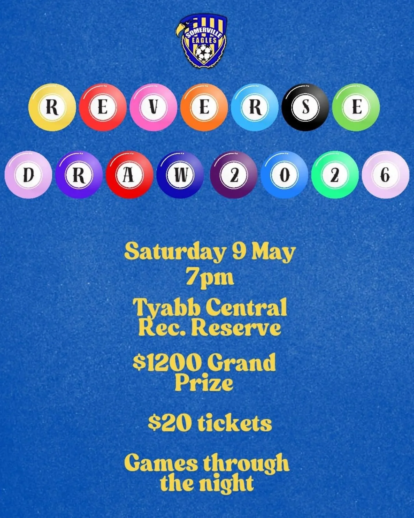 BINGO!

Our Reverse Draw is only around the corner! Tickets get swooped up faster than you can say CARN THE CHOOKAAAAAAAS, so click the link, get your tickets and get ready to have your number pulled last! Link below and in our bio!

https://www.tryb