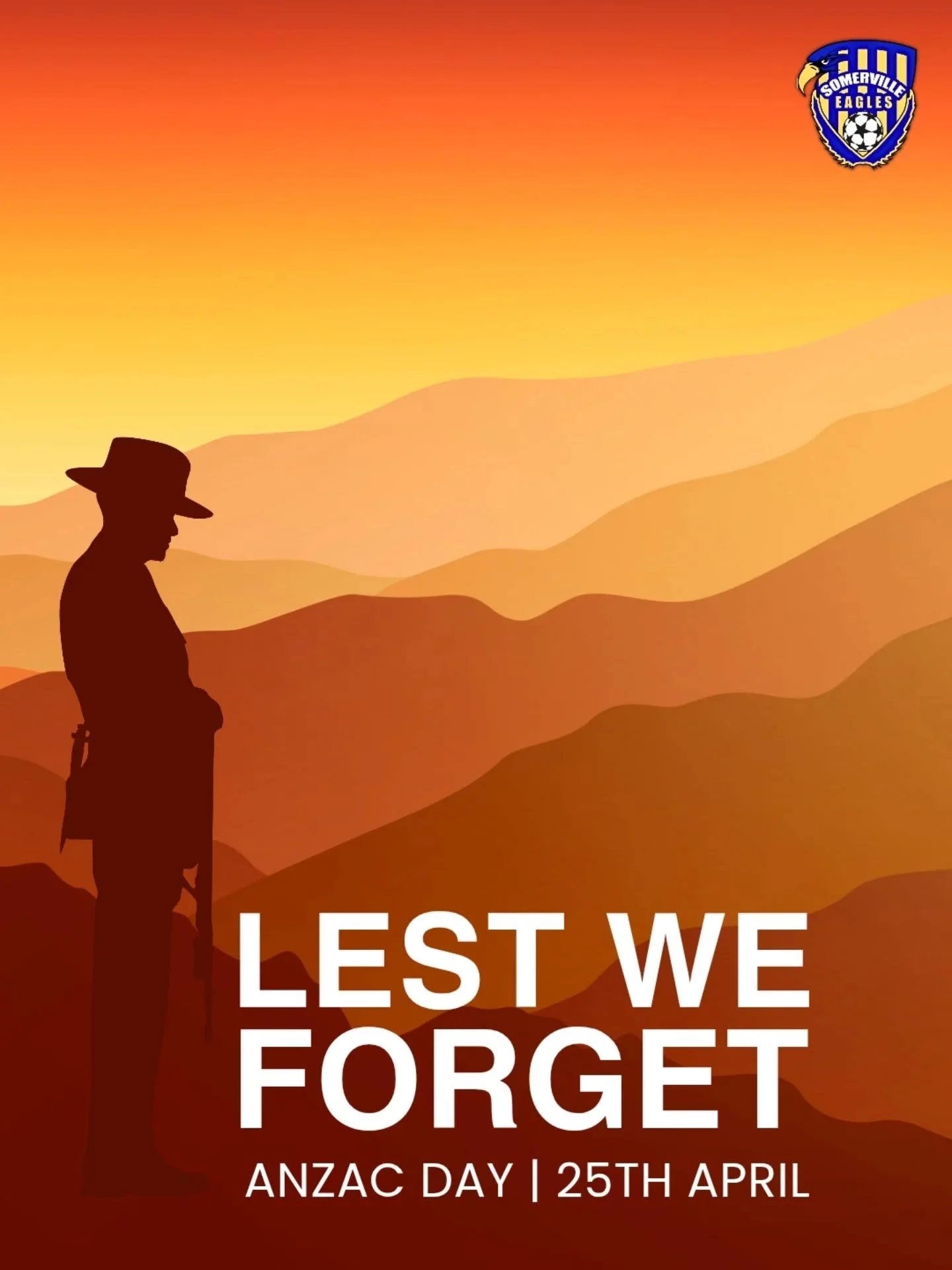 To honour what they gave is to appreciate what we have. This #ANZACDay, join the Somerville Eagles in paying tribute to all who have served our nation. Plan your ANZAC Day at anzacspirit.com.au

#ANZACSpirit #sesc 🦅