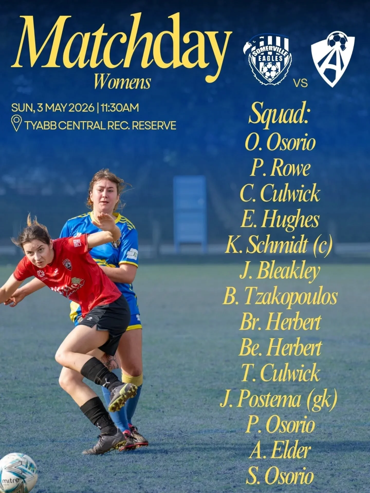 The squads for our triple header today!

#sesc 🦅