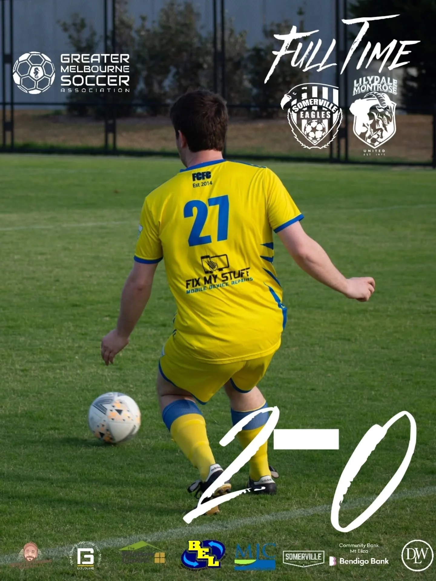 Dug real deep for this one. 

After a great first half which saw goals for both Eric Manhanong and @steventzakopoulos, our second half was marred by a red card taking us down to 10. But the boys dug deep, still creating chances, holding fast and taki
