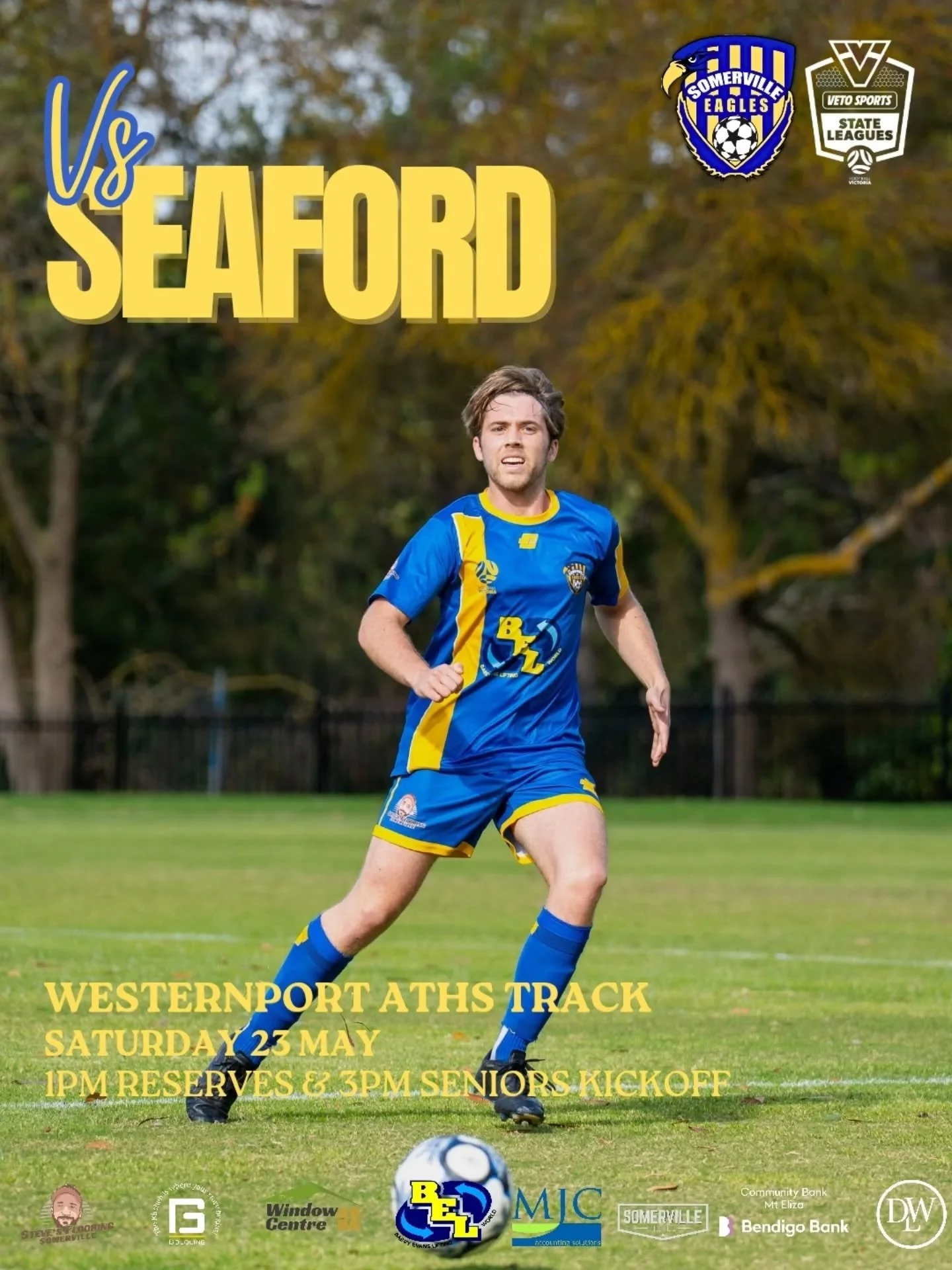 ⚽️&nbsp; SENIOR FOOTBALL ⚽️ 

Back at Westernport this weekend as our Saturday boys face off against local rivals Seaford. With a slew of goals last weekend, we'll look to continue that form in what will be a great home game! Don't miss out! 

Our Sh