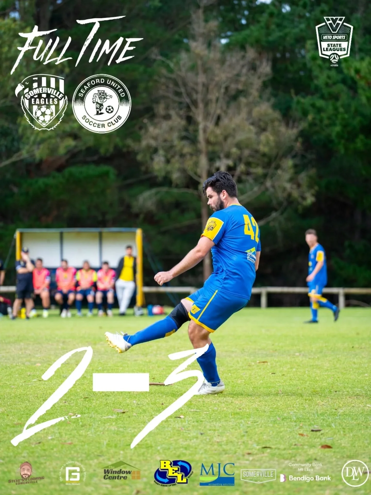 Our ressies fall short against Seaford. Fighting back from 2-0 down to make it 2-2 showed guts, but Seaford made it 3-2 and held onto their lead. Rays scored both goals, with one from the spot. He really needs to stop scoring, because I'm running out