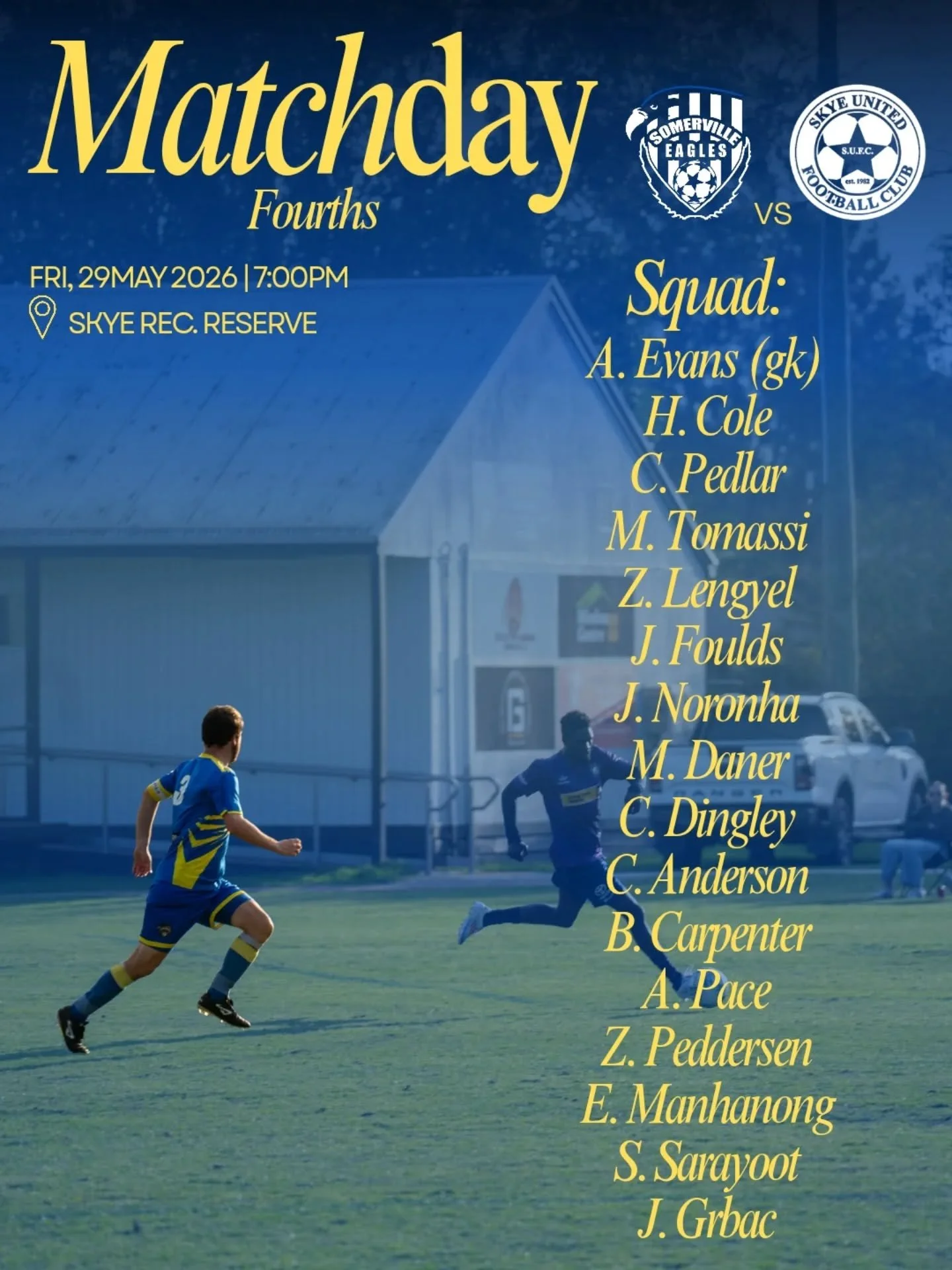 Tonight's matchday squad! Big game incoming!

#sesc 🦅