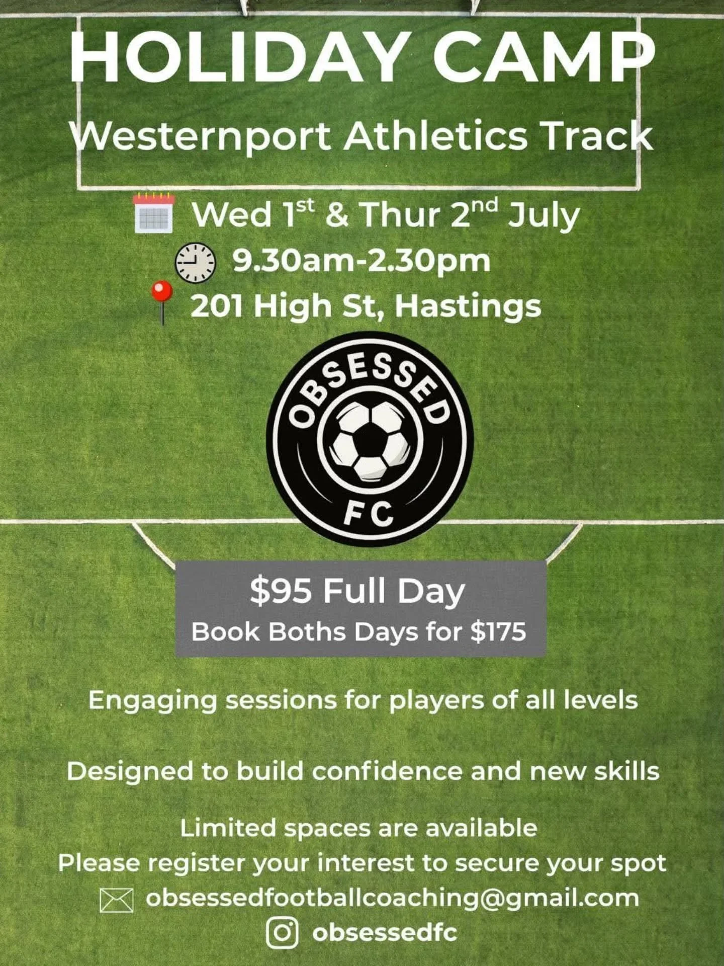 Coach Mark Larner is back with another school holiday football camp. Whether your child is looking to develop their skills, experience academy style sessions, or simply enjoy more football during the break, there is something for everyone these holid