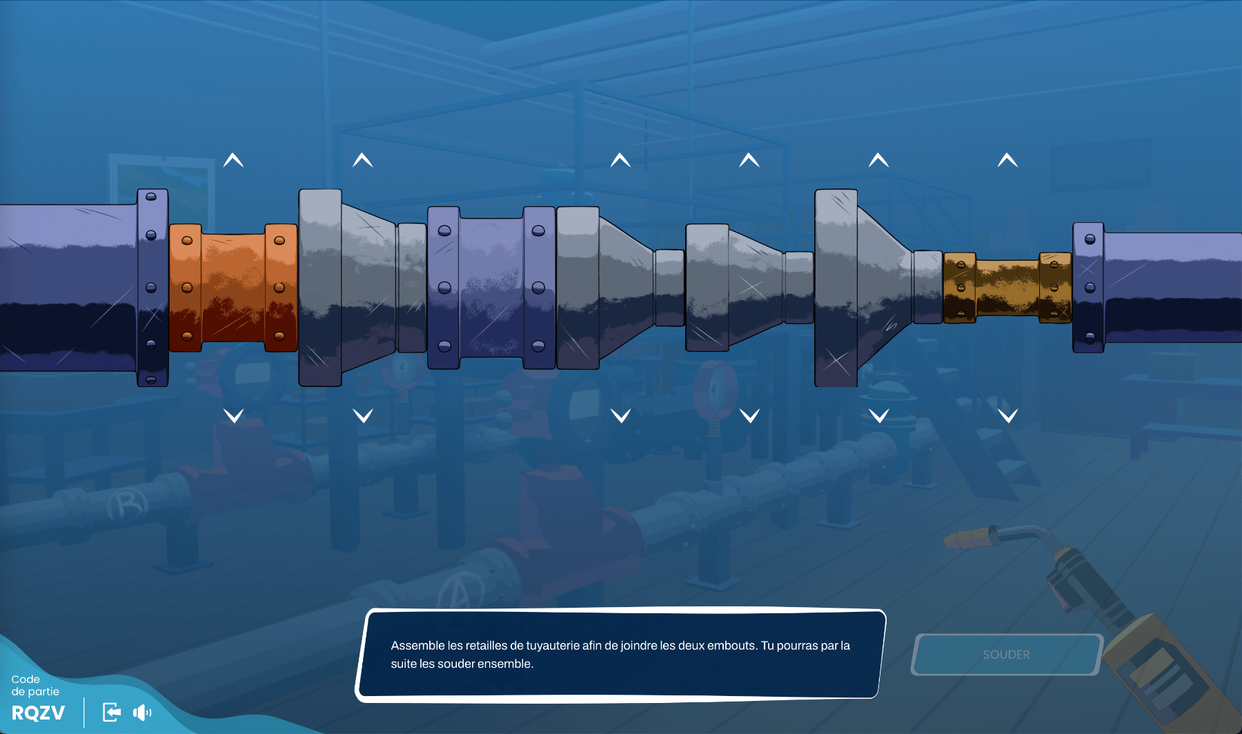 The pipe reconstruction minigame
