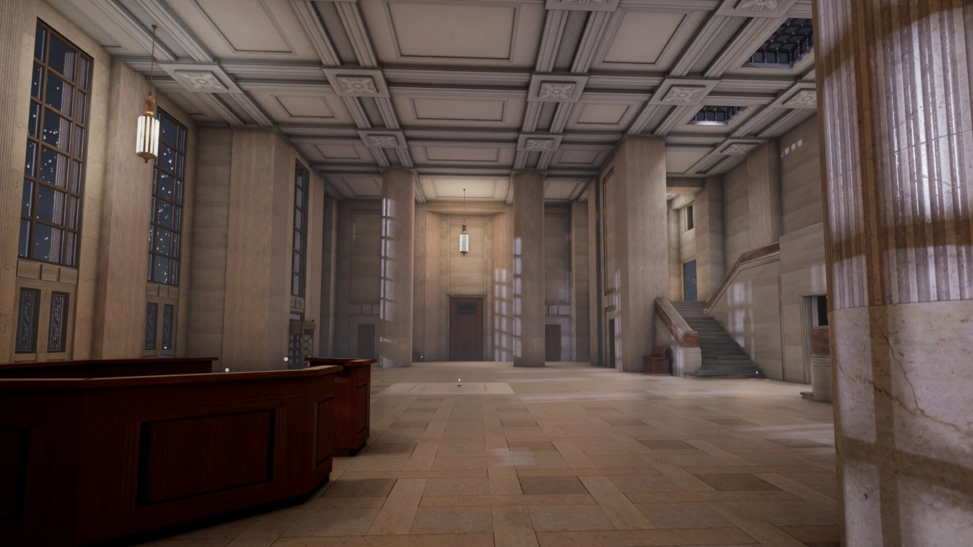 A 3D recreation of the Hall of Honor, used in-game