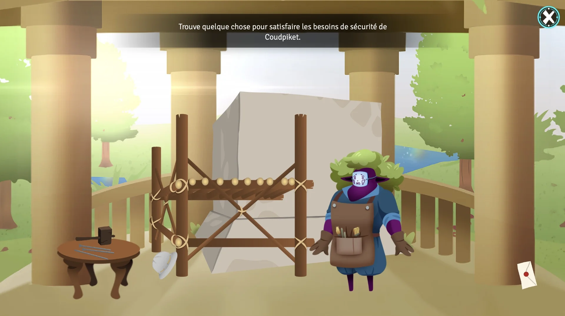 Helping a character satisfy their need for safety