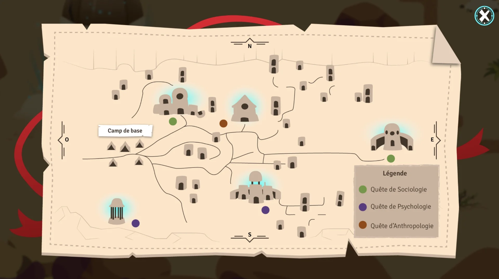 The serious game's world map