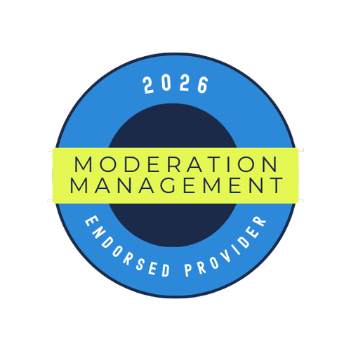 Moderation Management Endorsed Provider 2026 Badge