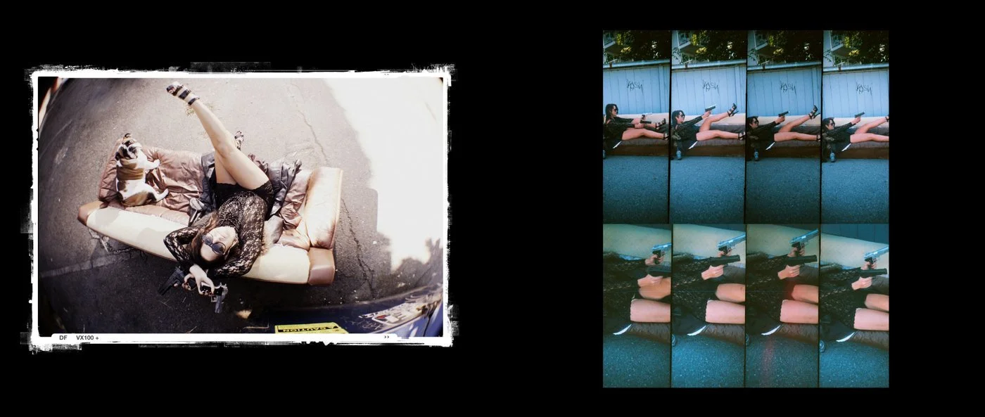 "East Side Valkyrie", 2011, Digital and Toy Film 35mm Photograph/ 11"X26"