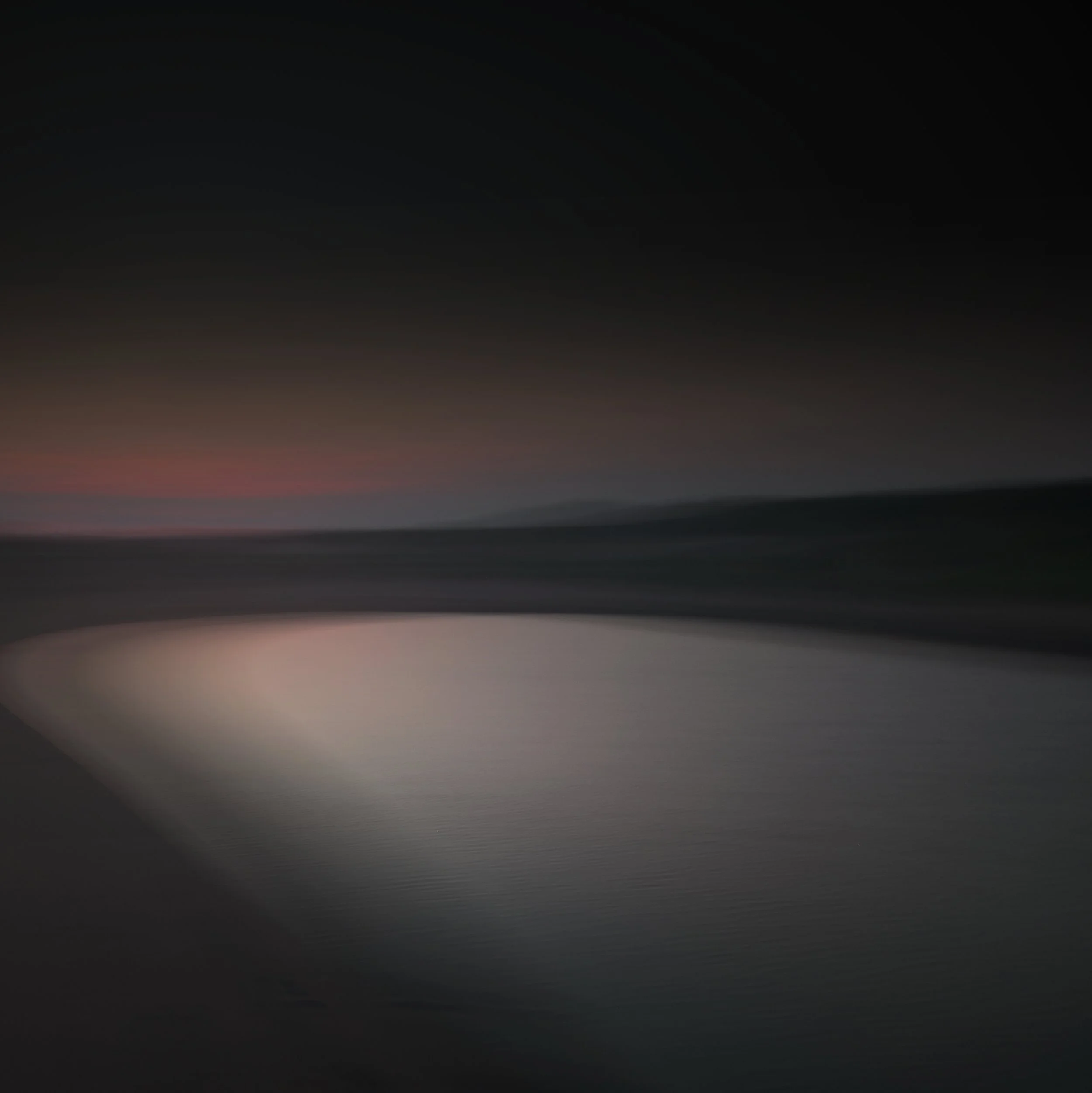 "Dusk Released Light" 2025, Photograph, mounted wood panel with epoxy resin coating, 20"X20"