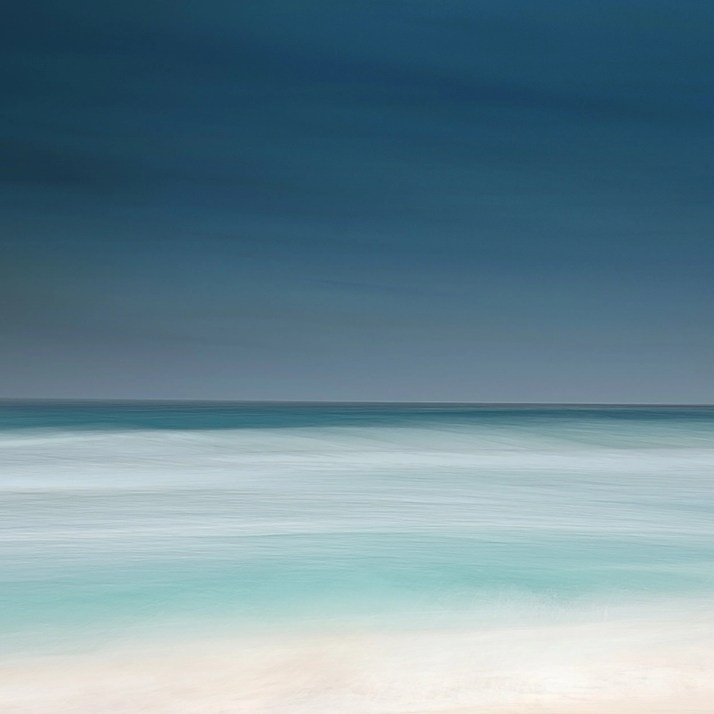 "Ascending Blue" 2023, Photograph, mounted wood panel with epoxy resin coating, 20"X20"