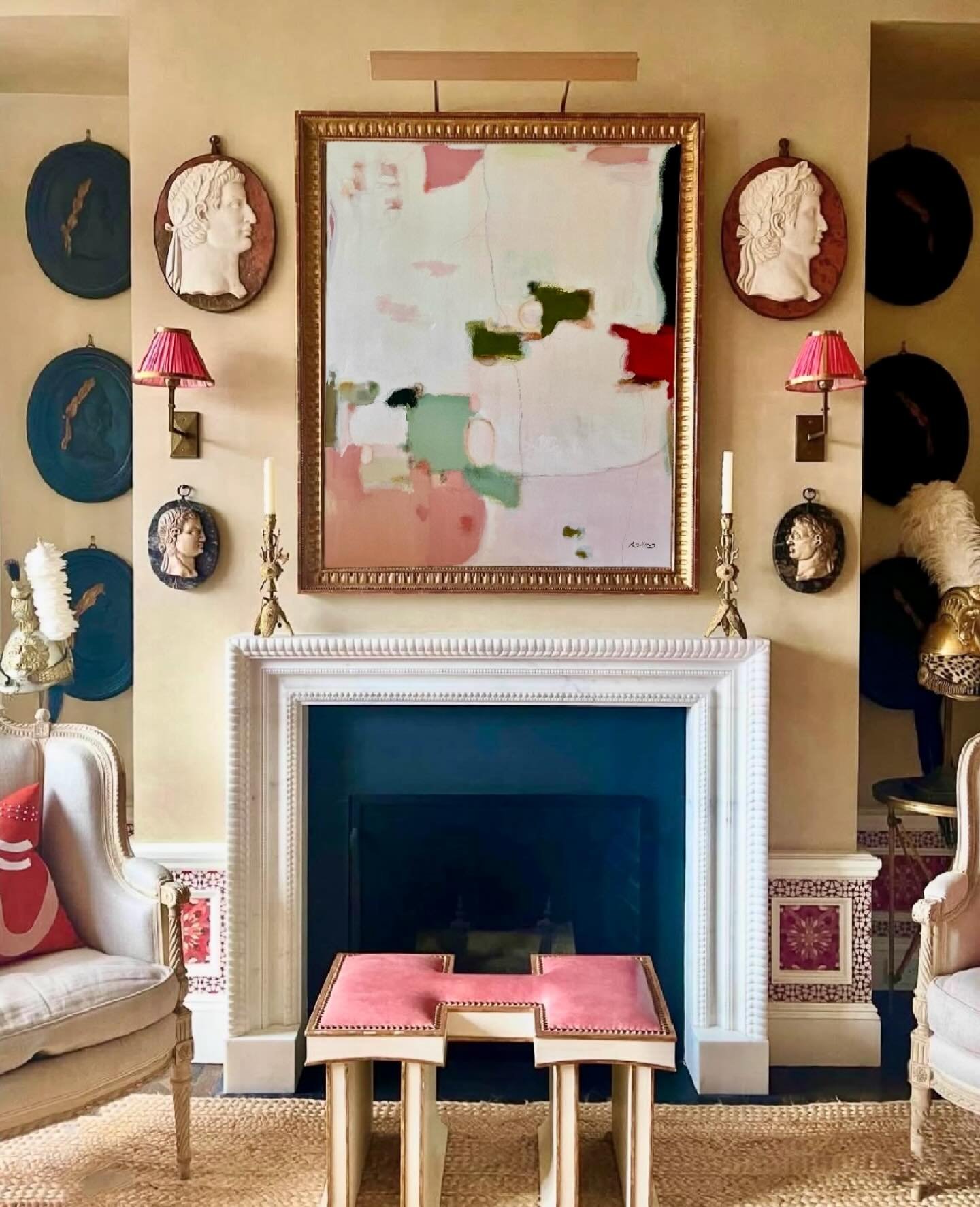 HMD! this all pink room reminds me of my mom🩷&hellip;(piece is available unframed &amp; is 36x48).