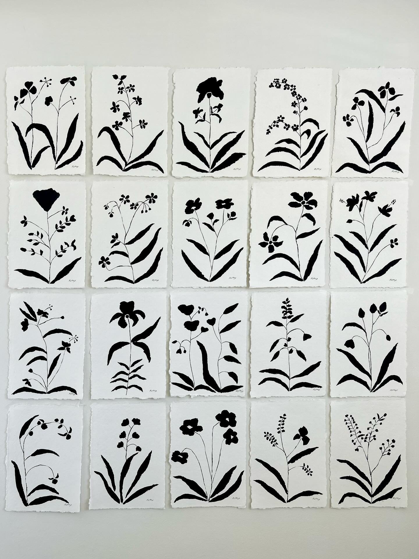 12.5x9.5 on handmade rag paper🖤, available!