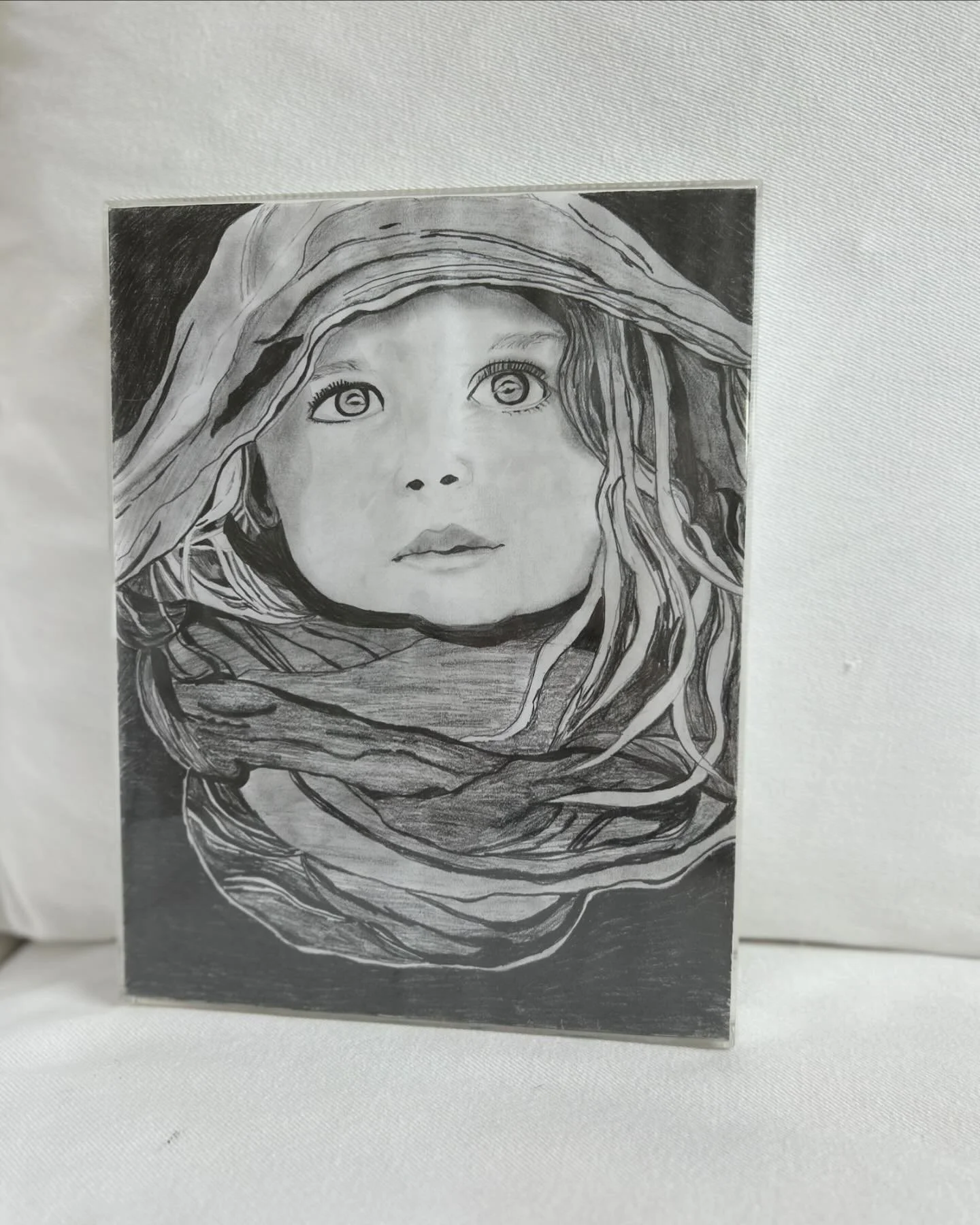 found my first drawing ever at my parents&hellip;from when I was 13, had no idea I could draw. I remember sitting at my grandparents beach condo on a rainy day and cut this photo out of a National Geographic magazine &amp; randomly started drawing he