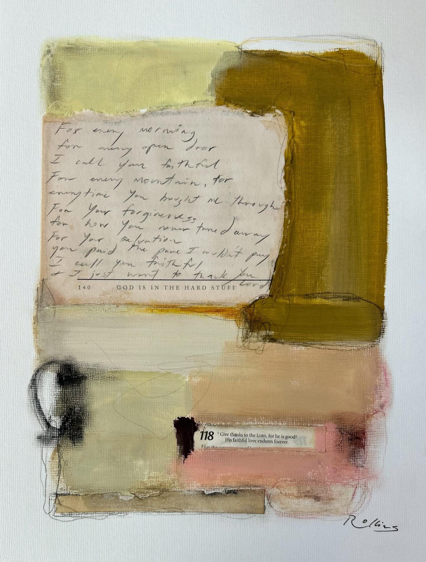 IN ALL OUR TRIALS&hellip;{born to be our friend} &mdash; collection. 
30 pieces, 20 on paper &amp; 10 in frames. This song kept playing while I was creating these and seemed like the perfect title for them, especially this time of year - they are all