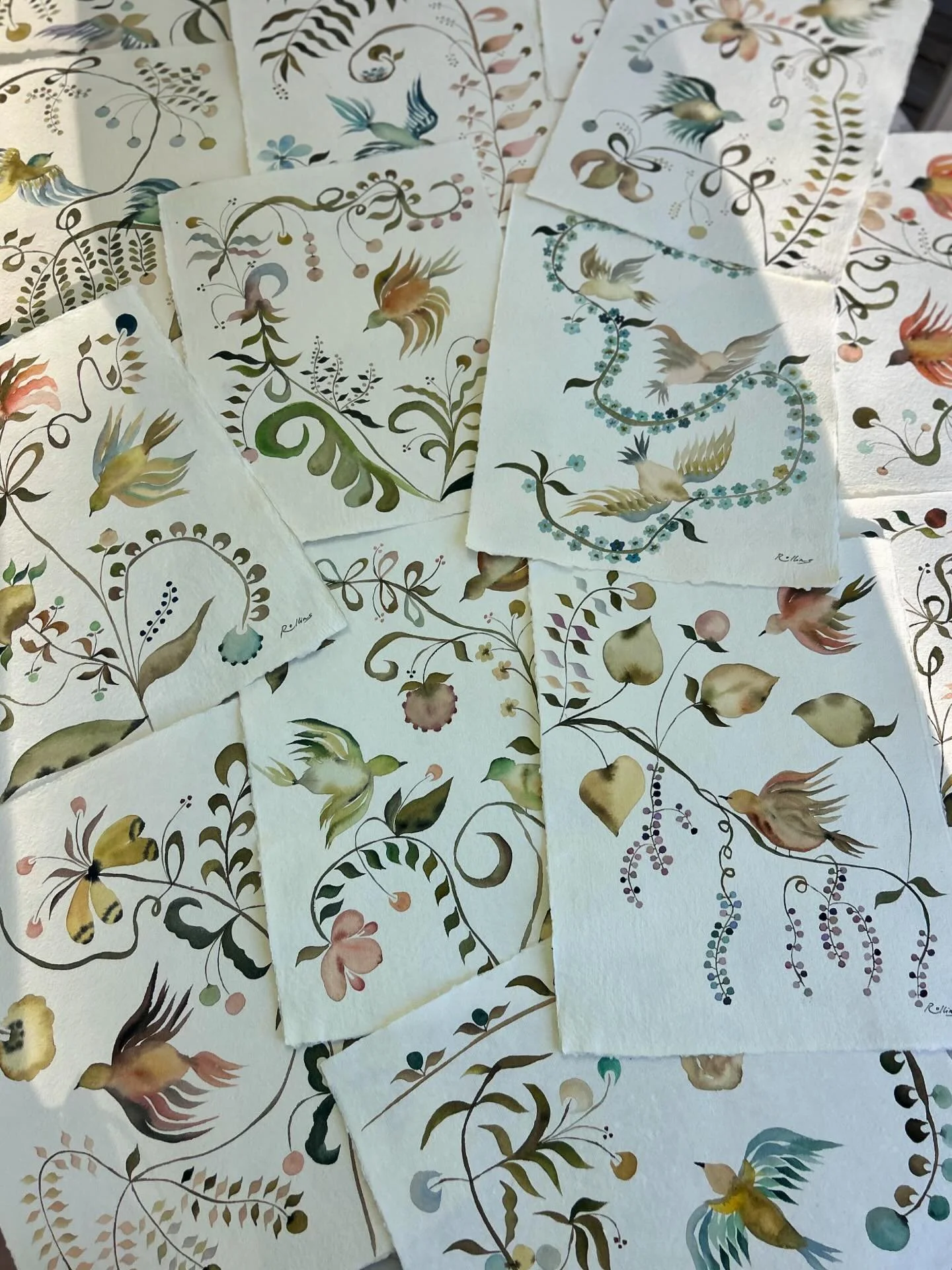 &ldquo;if He watches over every sparrow&hellip;&rdquo; coming next Thursday, October 23 &mdash; 25 original watercolor pieces!