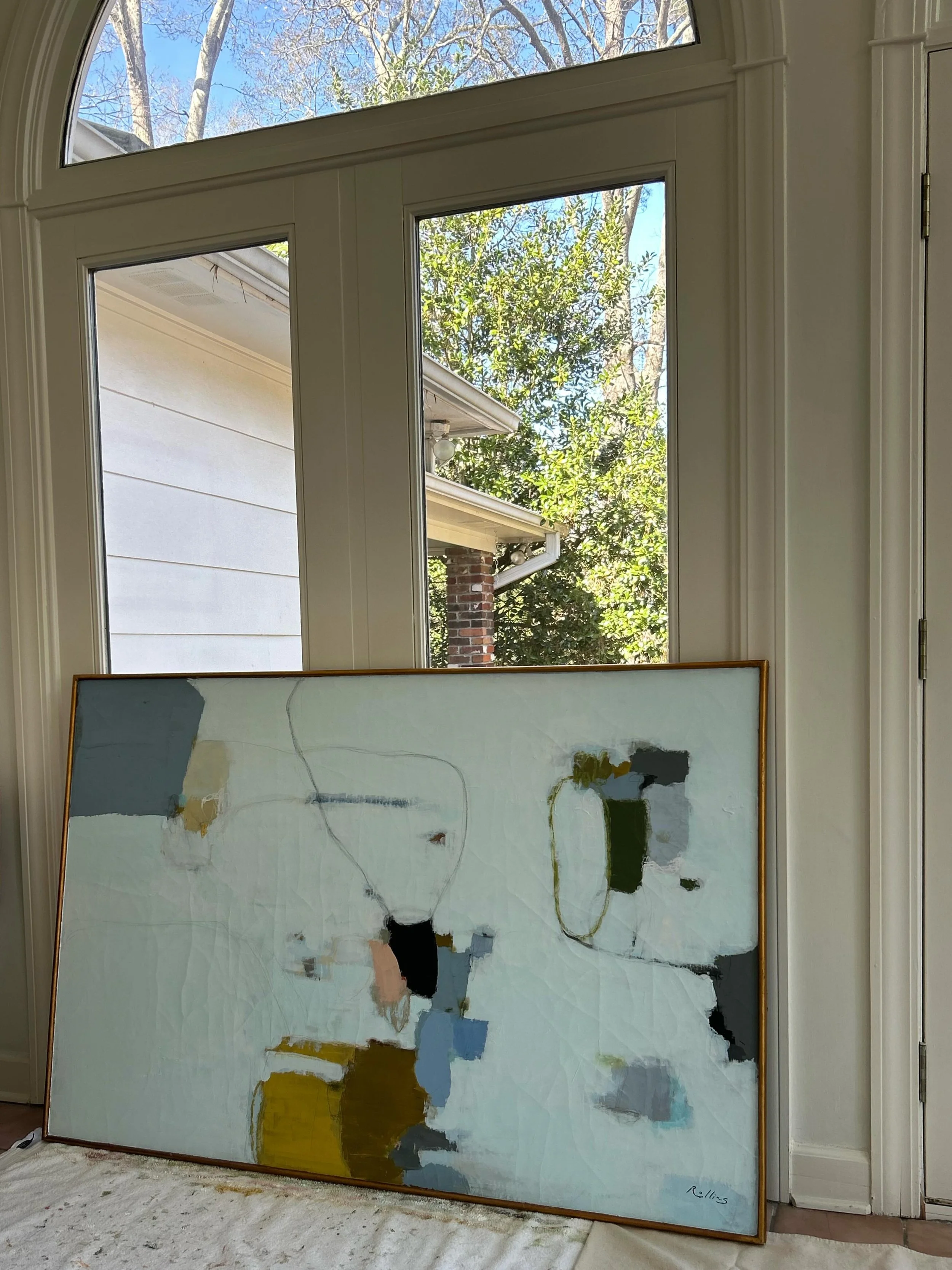 can&rsquo;t wait to see this piece in its new home 🩵! &ldquo;you say be still&hellip;&rdquo; 40x60.