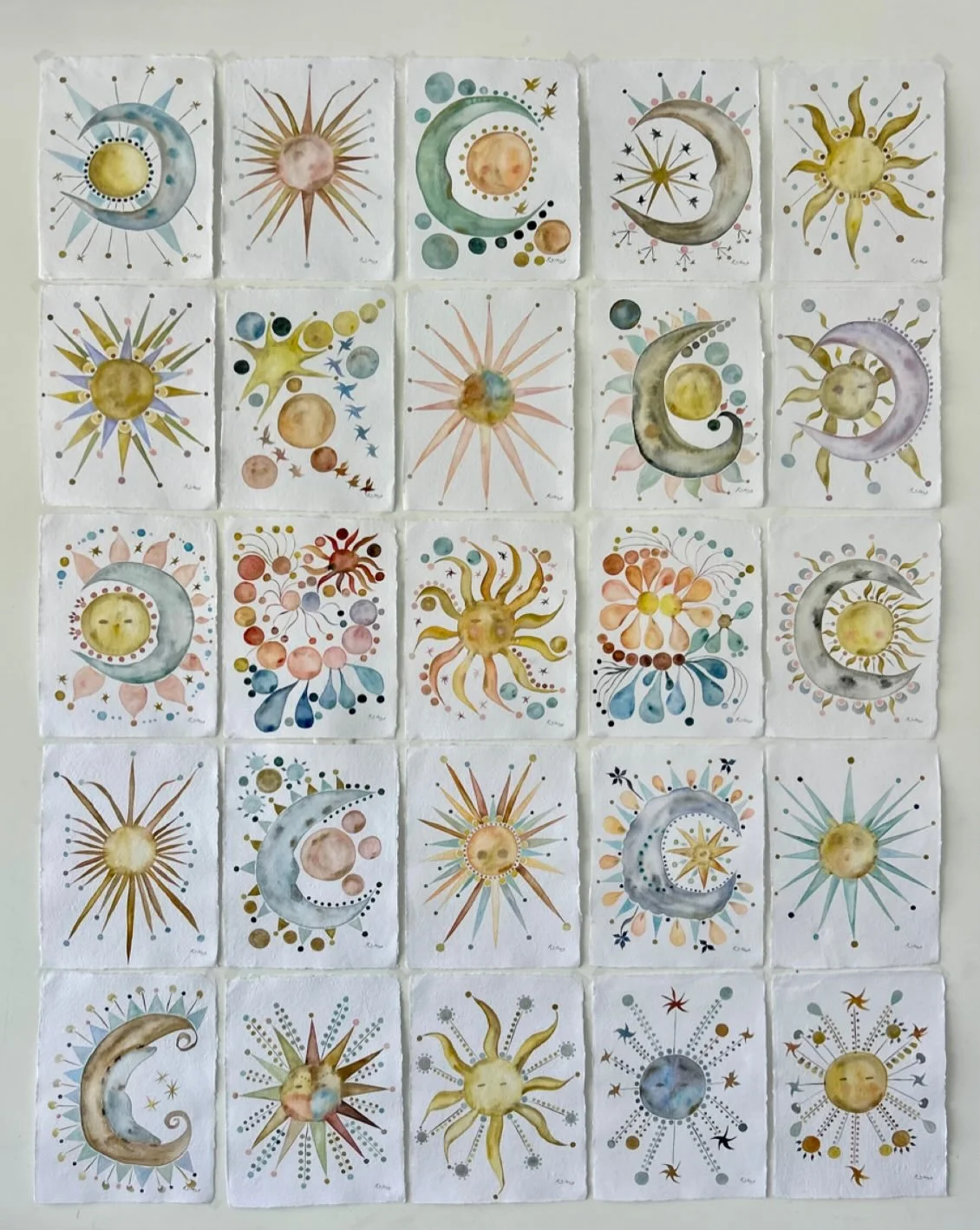 &ldquo;LOVE U MORE THAN&rdquo;&hellip;
this song inspired me to paint these&hellip;but they also remind me of &ldquo;i love you more than the sun, moon &amp; stars/love you to the moon &amp; back&rdquo; and so on&hellip;all 12x16 original watercolors