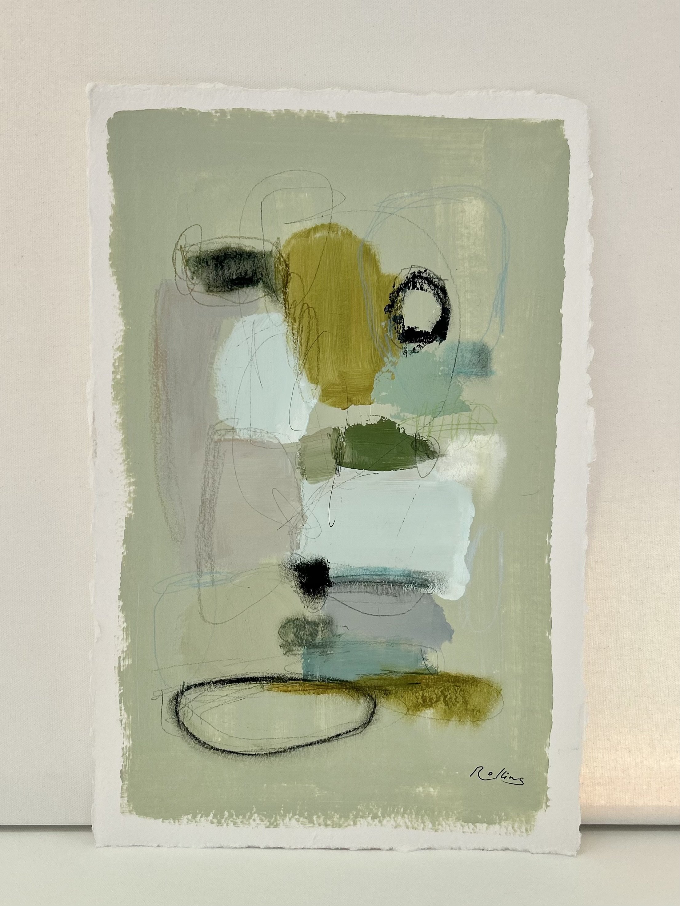 11x17 abstract “green”