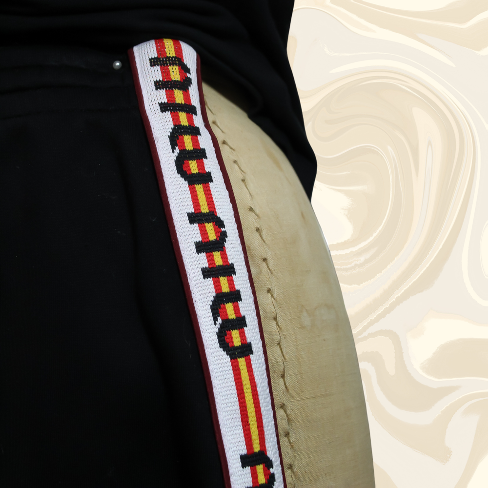 Y2K MIU MIU Designer Mini Skirt with Black Drawstrings & Logo
