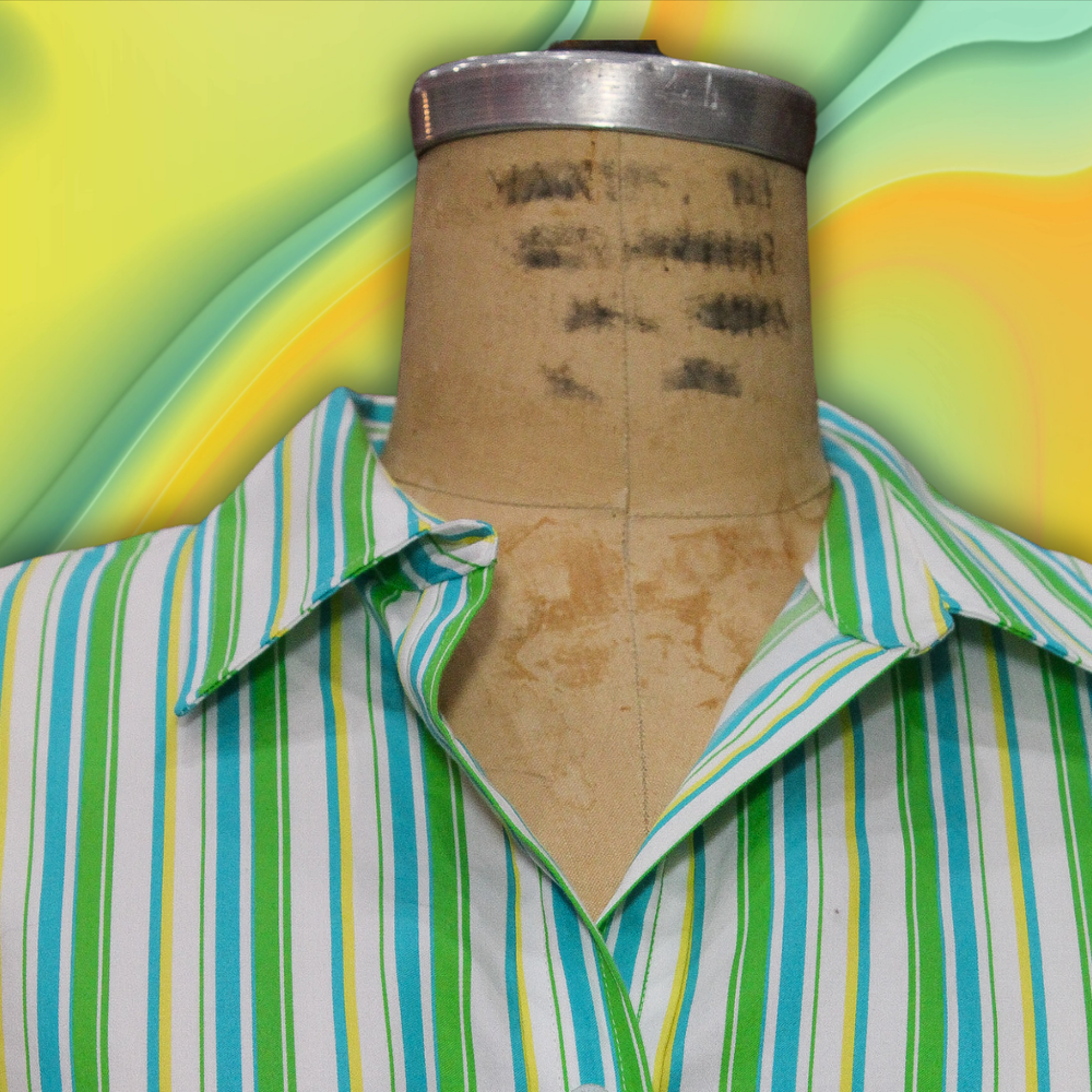 green emerald velvet dress Green and Navy Candy Stripe Silk Weekend Fit Harold Shirt – Turnbull &  Asser US main image 0