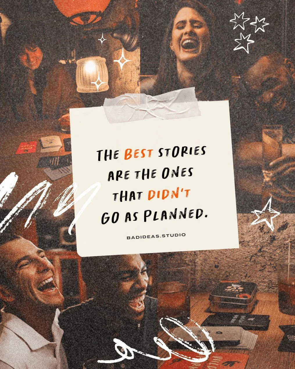 The best stories are the ones that didn't go as planned. Grab your Bad Ideas Deck at the link in bio 🐦&zwj;⬛

#CreativeMindset #PermissionToFail #BadIdeas